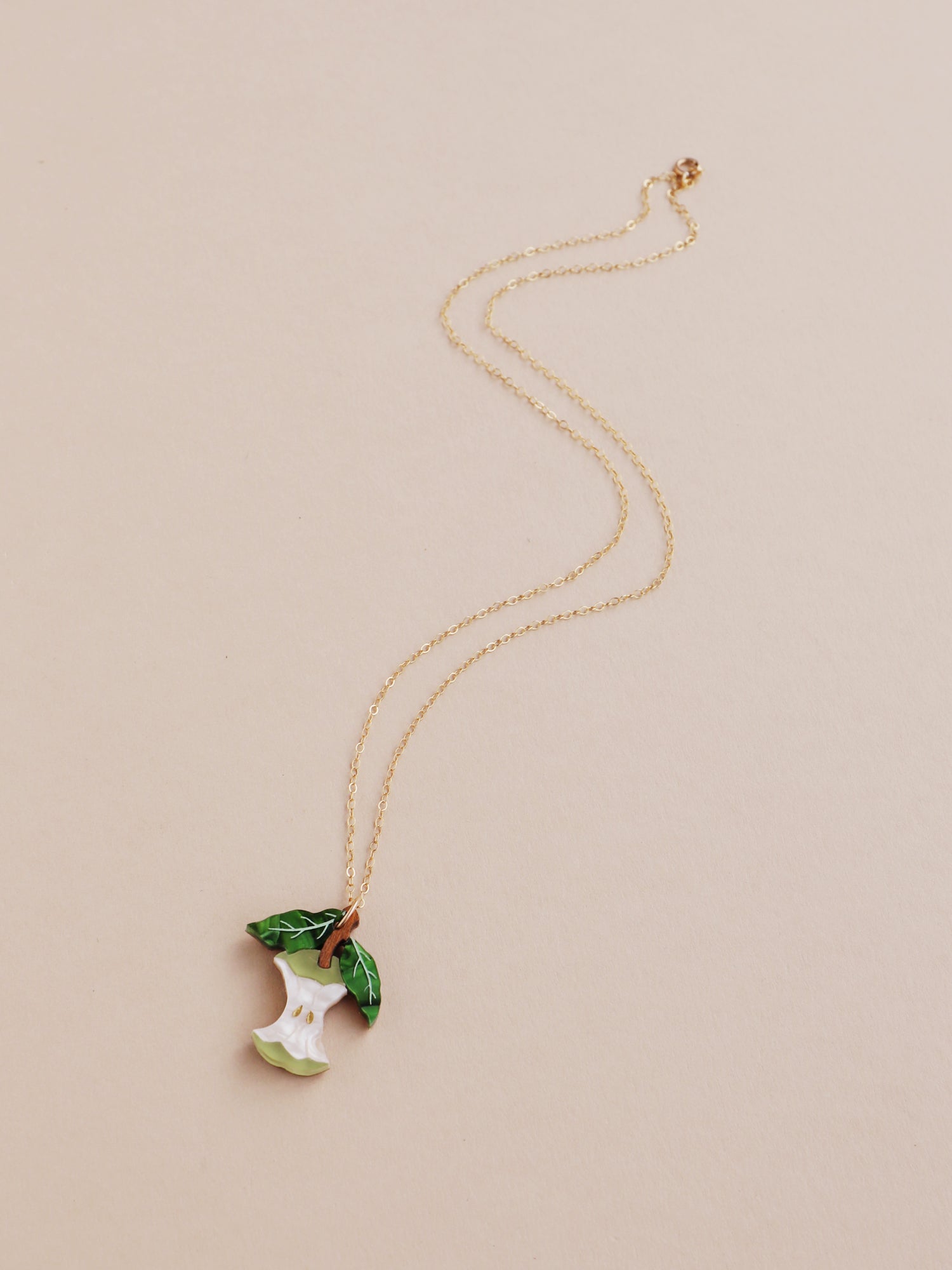 Apple Necklace in Green