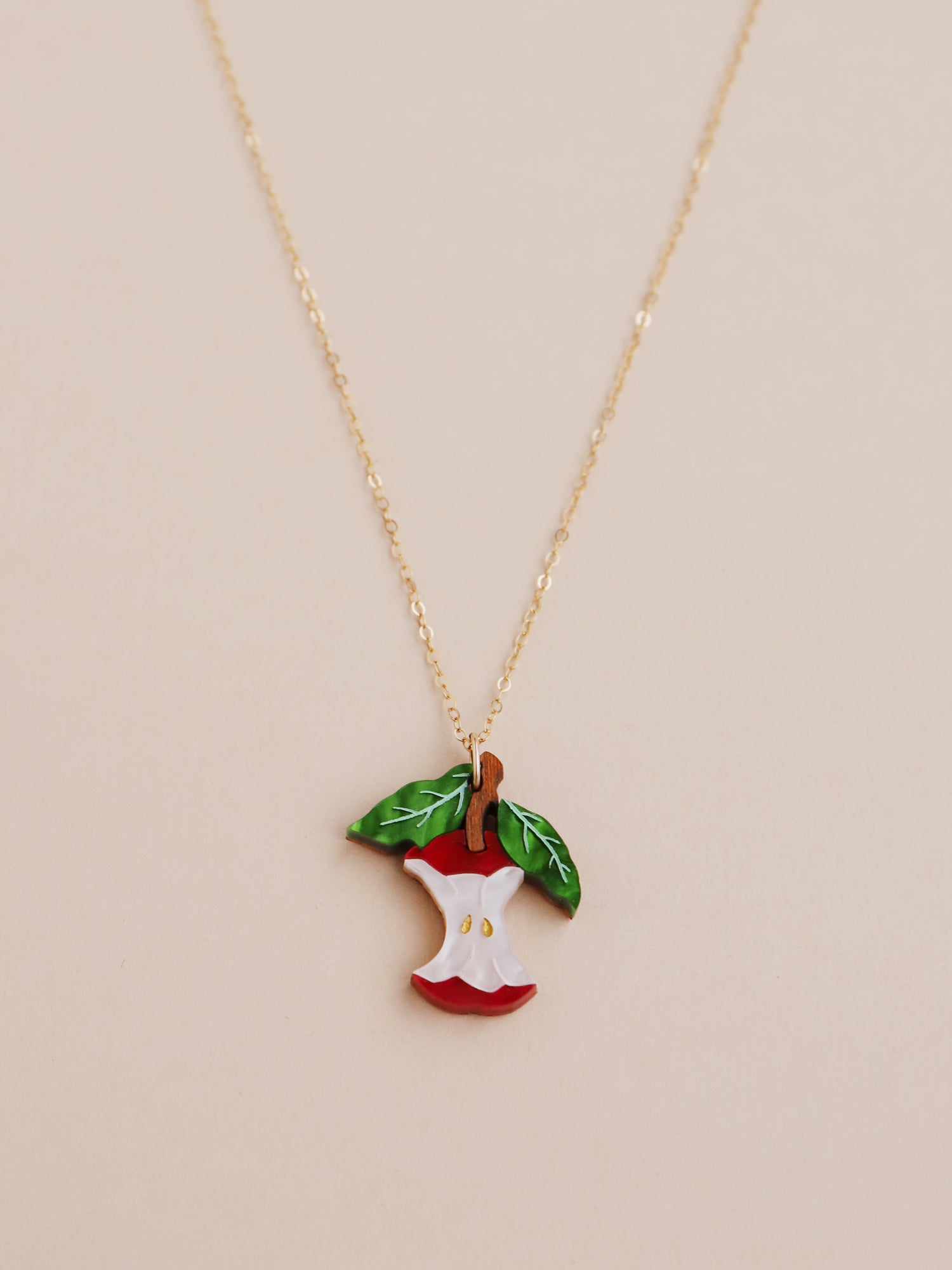Apple Necklace in Red