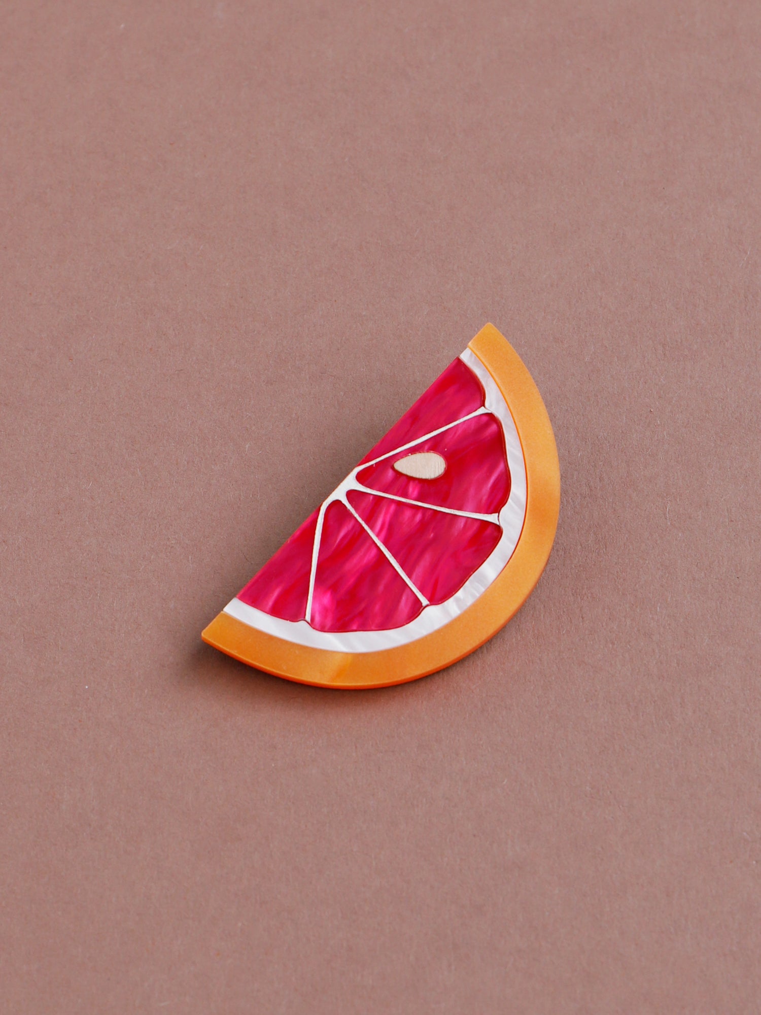 Grapefruit Slice Hair Clip