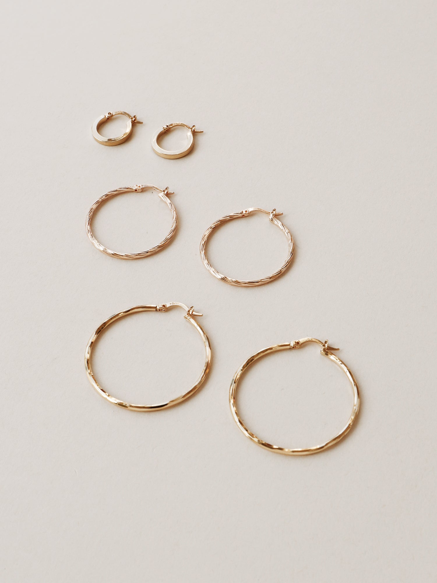 Gold-Plated Textured Hoop (40mm)