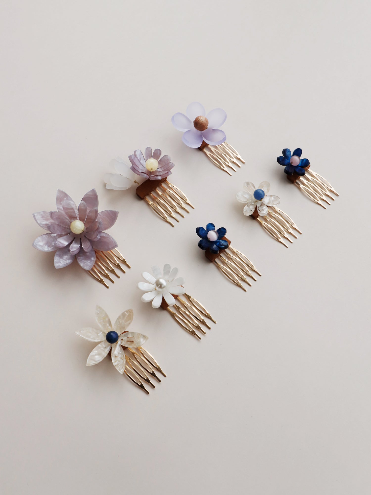 Meadow Comb Set in Lilac/Blue