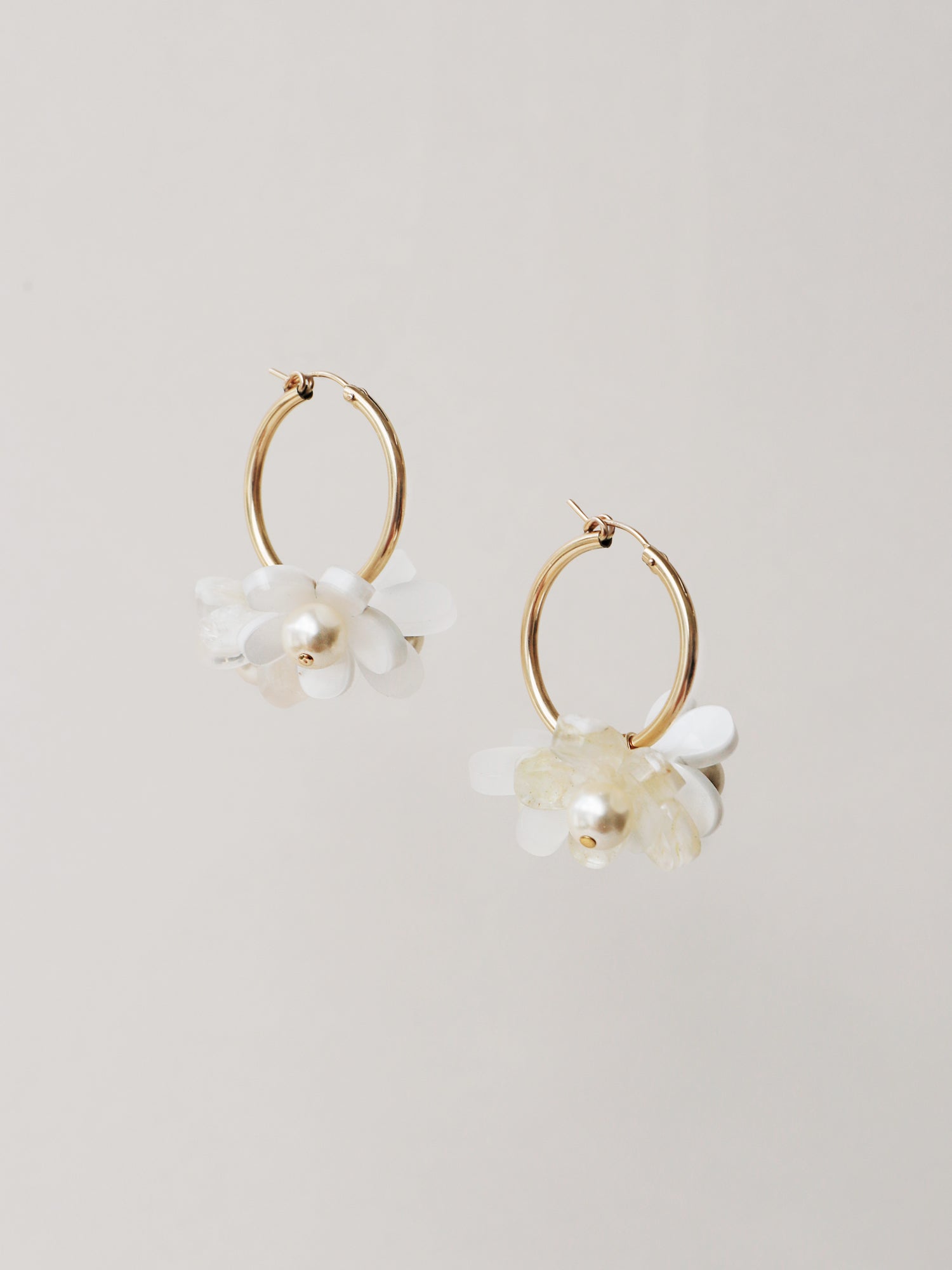 Ophelia Statement Hoops in White