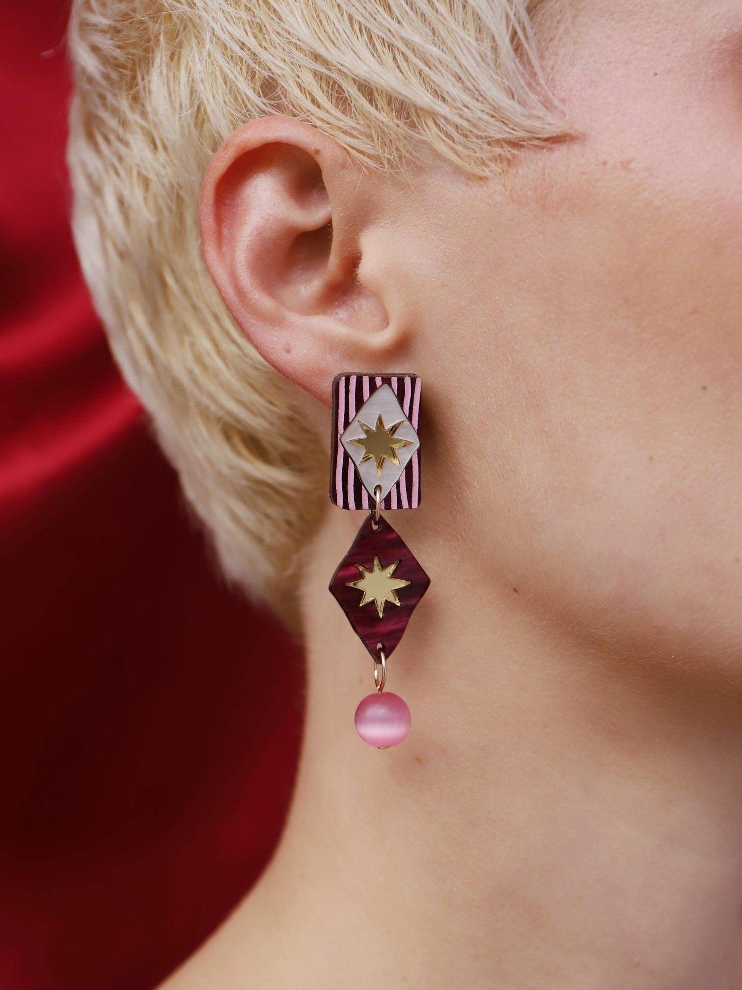 Allegra Earrings in Cherry