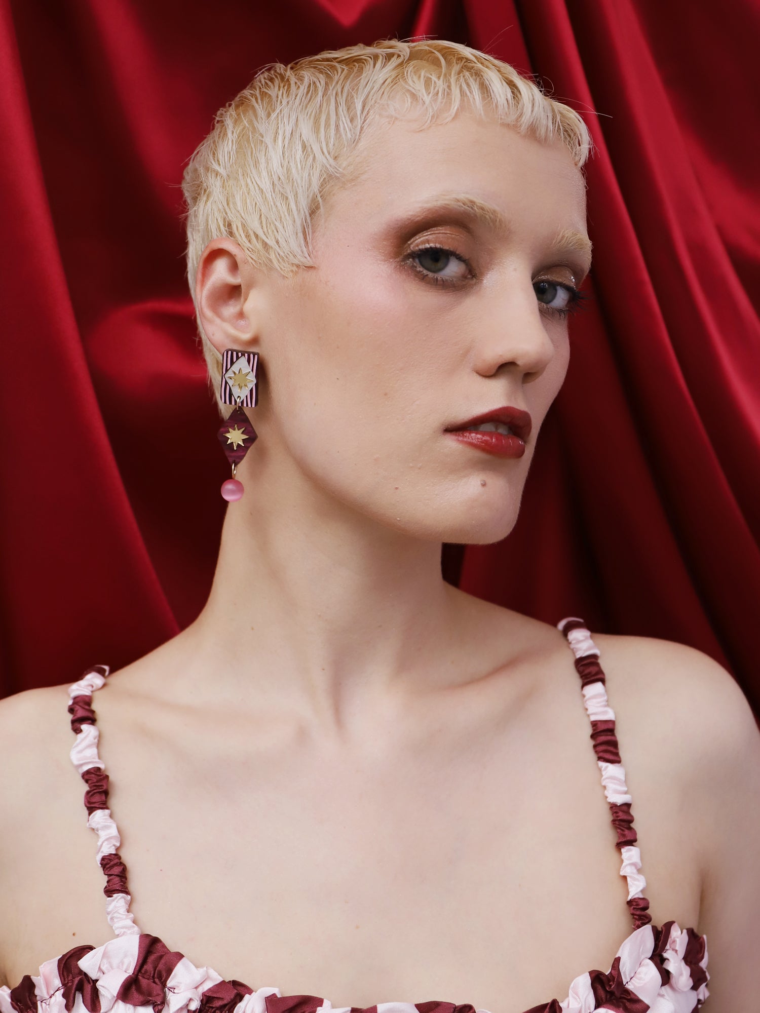 Allegra Earrings in Cherry