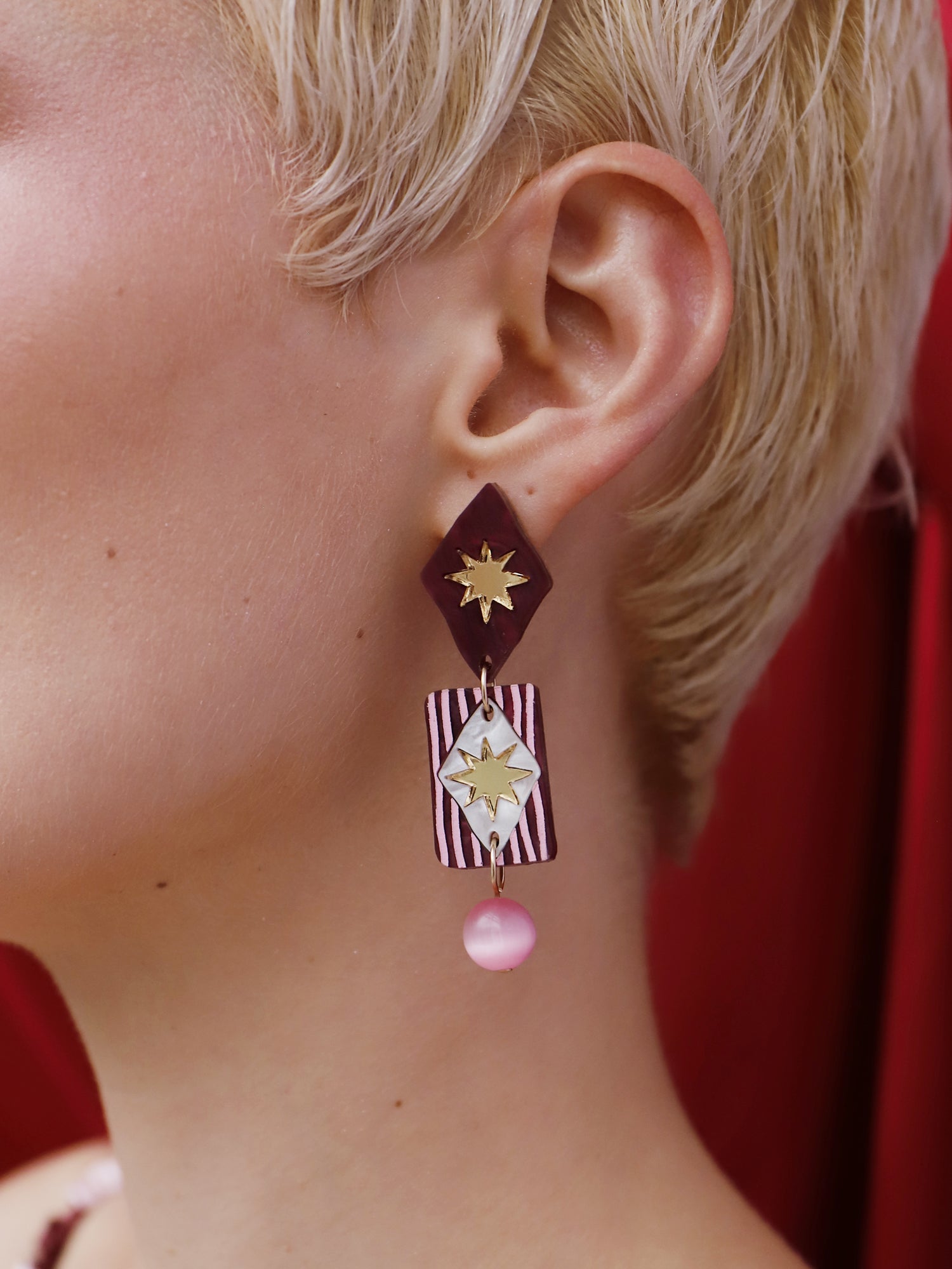 Allegra Earrings in Cherry