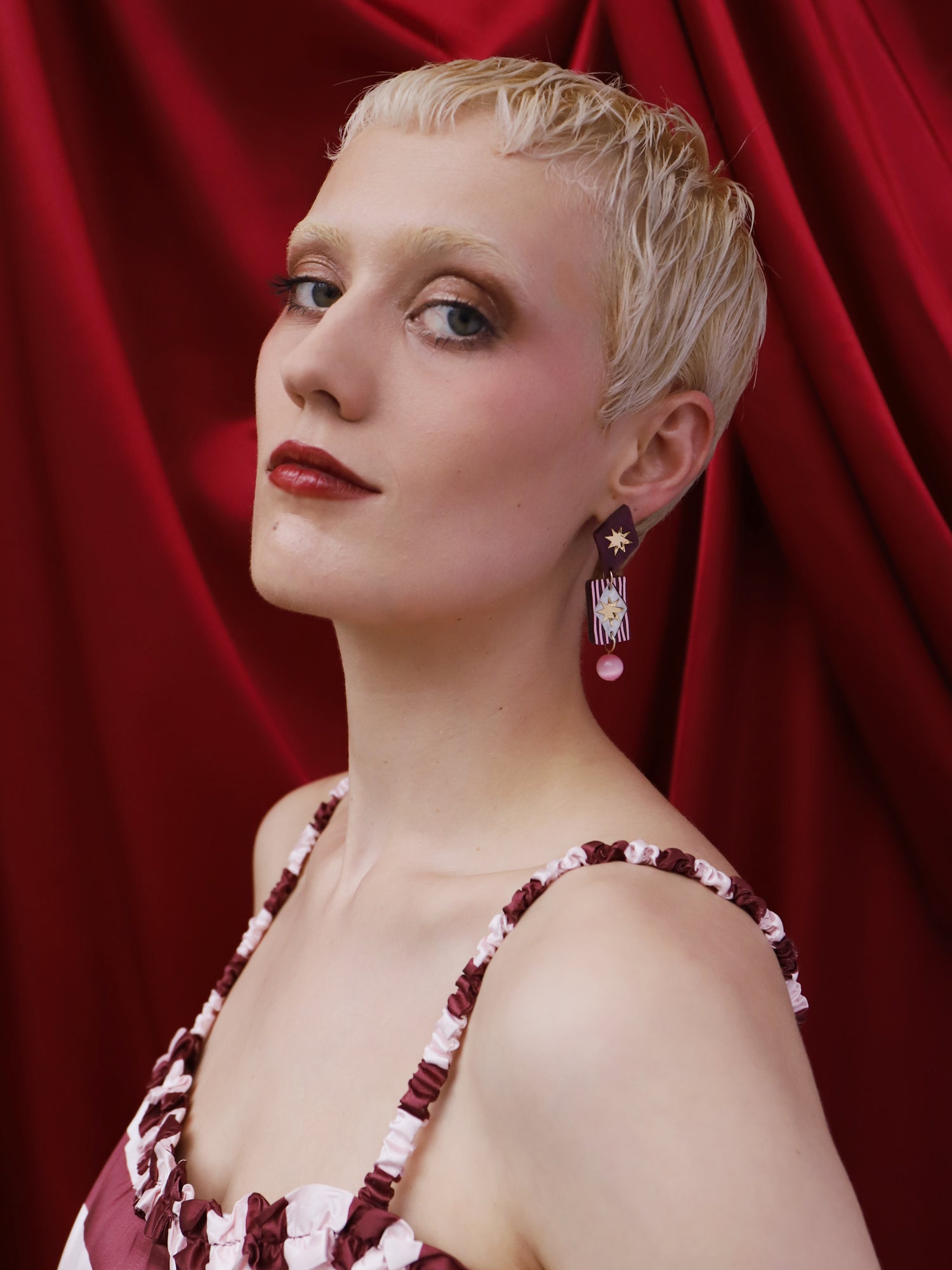 Allegra Earrings in Cherry