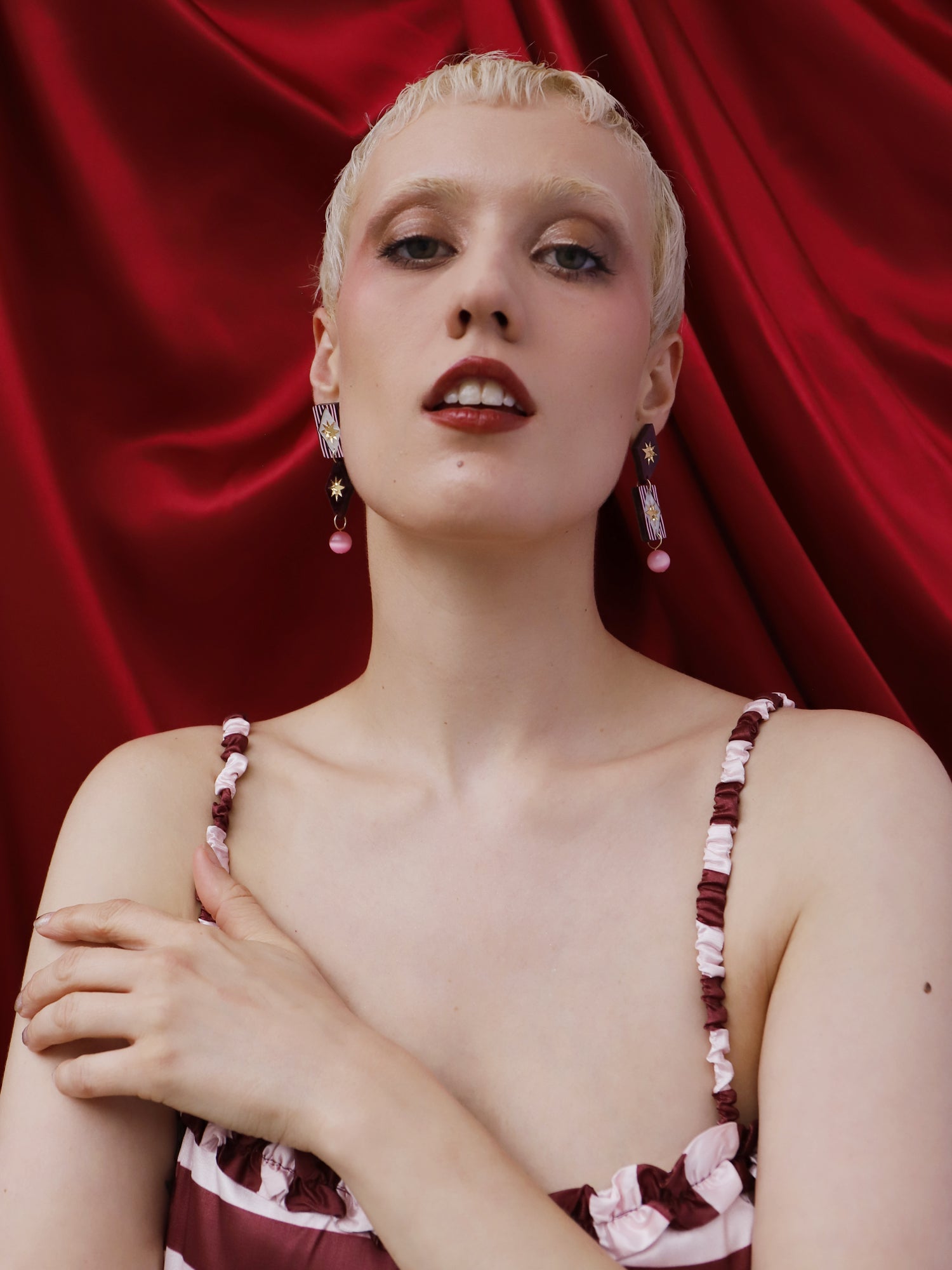 Allegra Earrings in Cherry