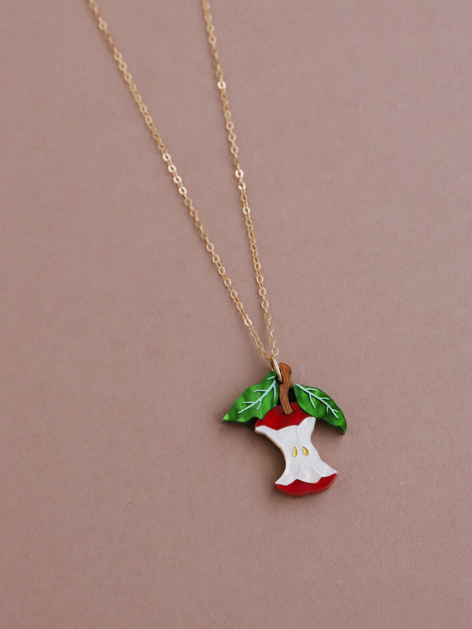 Apple Necklace in Red