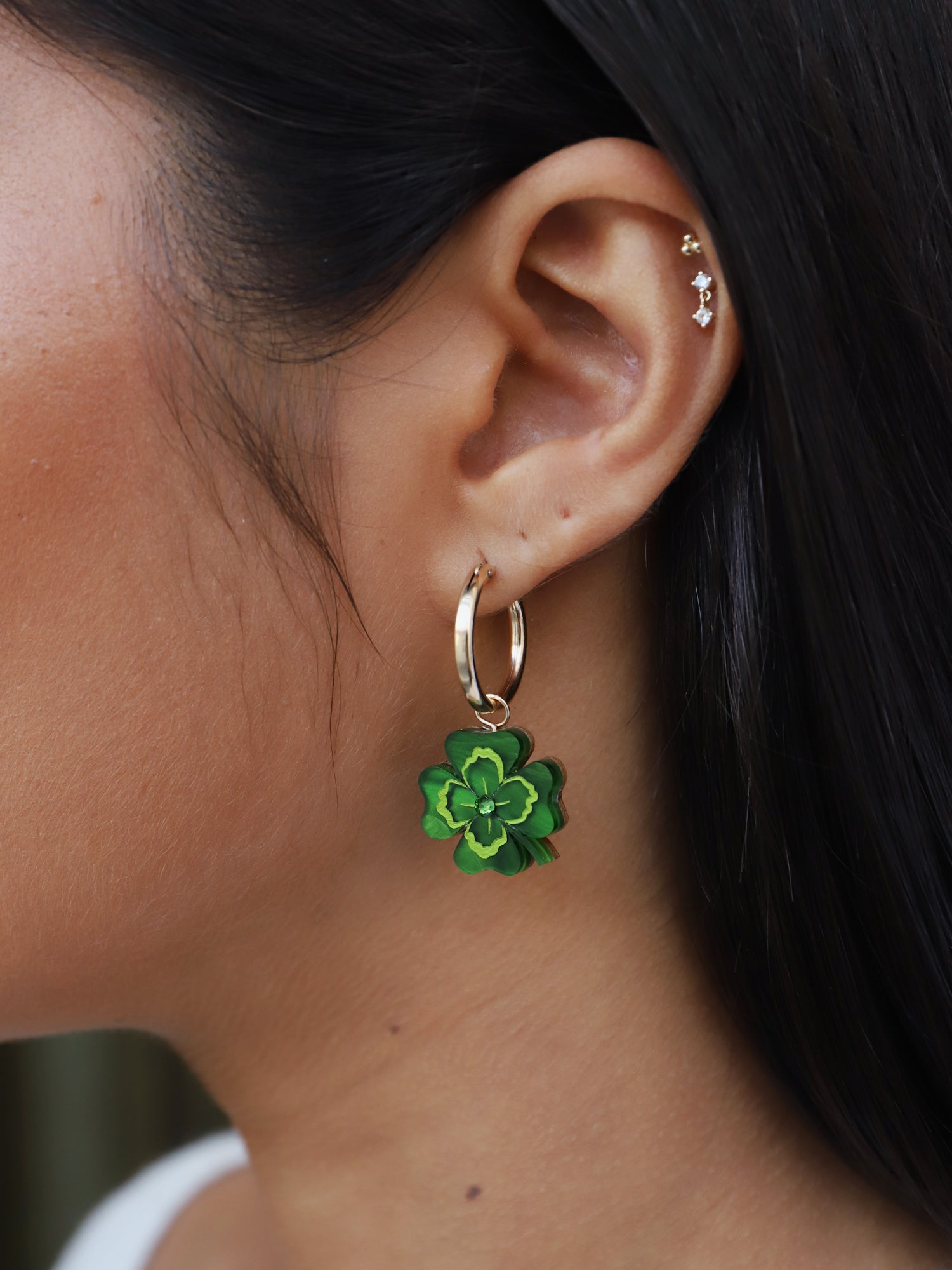 Four Leaf Clover Hoops