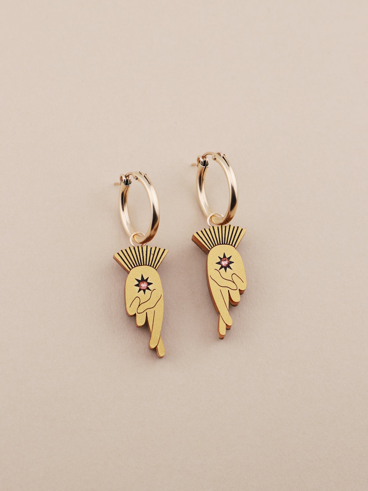 Fingers Crossed Hoops