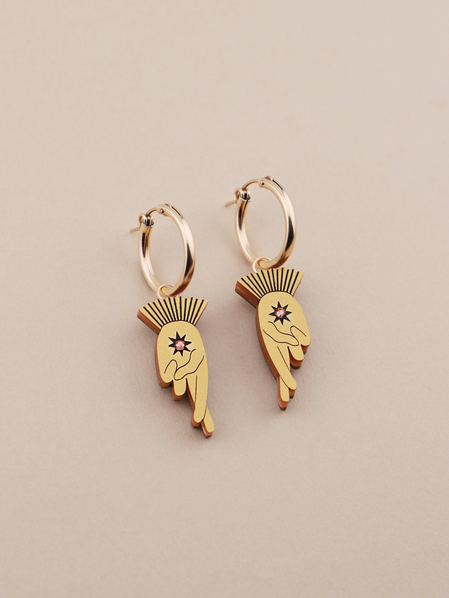 Fingers Crossed Hoops