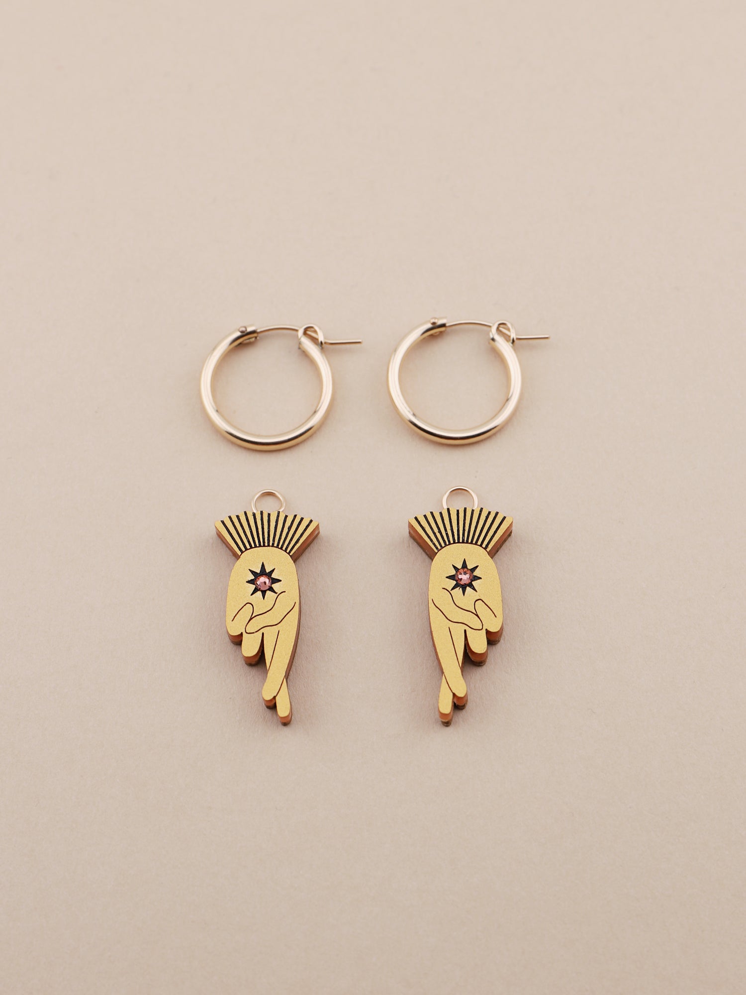 Fingers Crossed Hoops