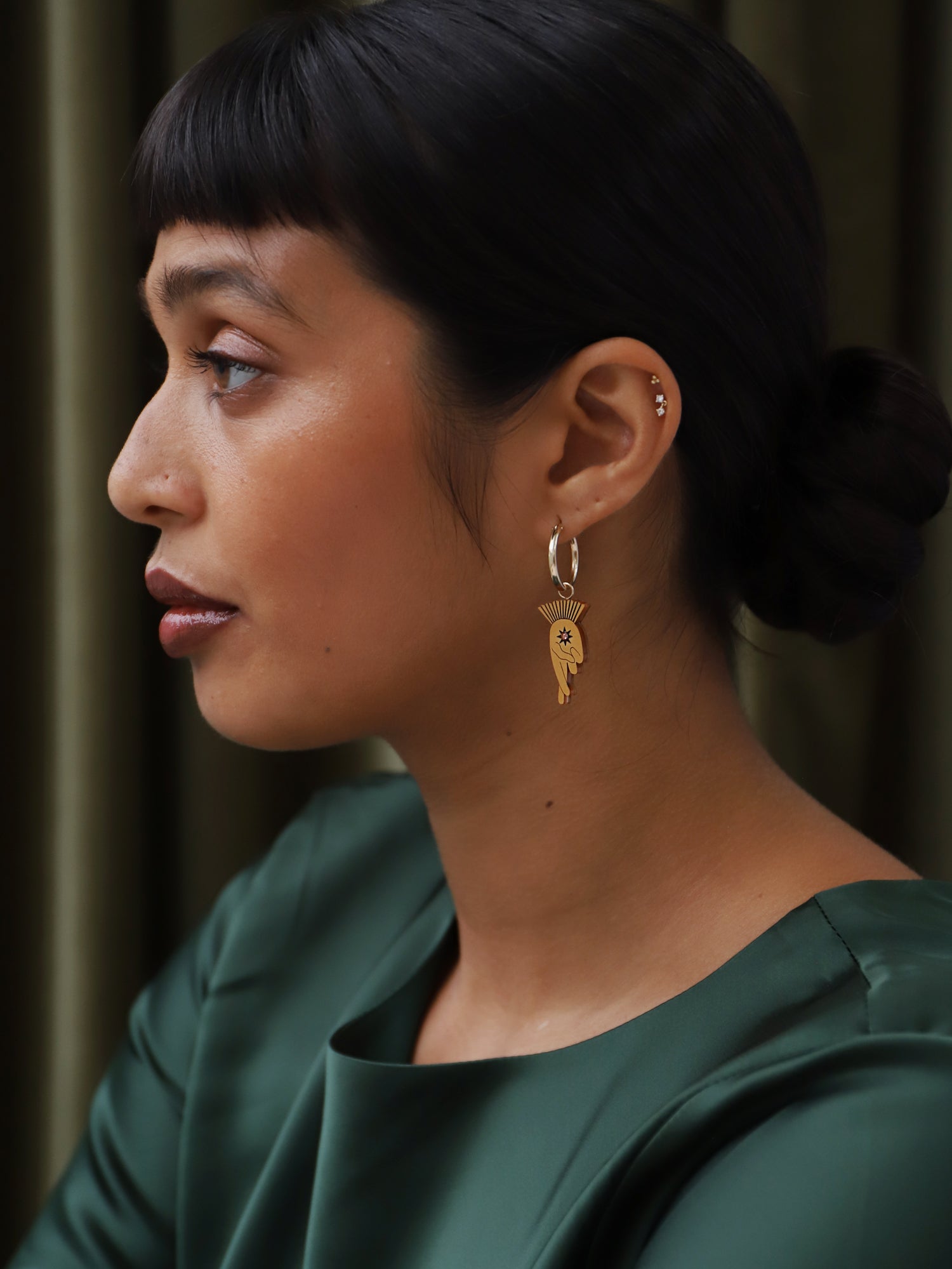 Fingers Crossed Hoops