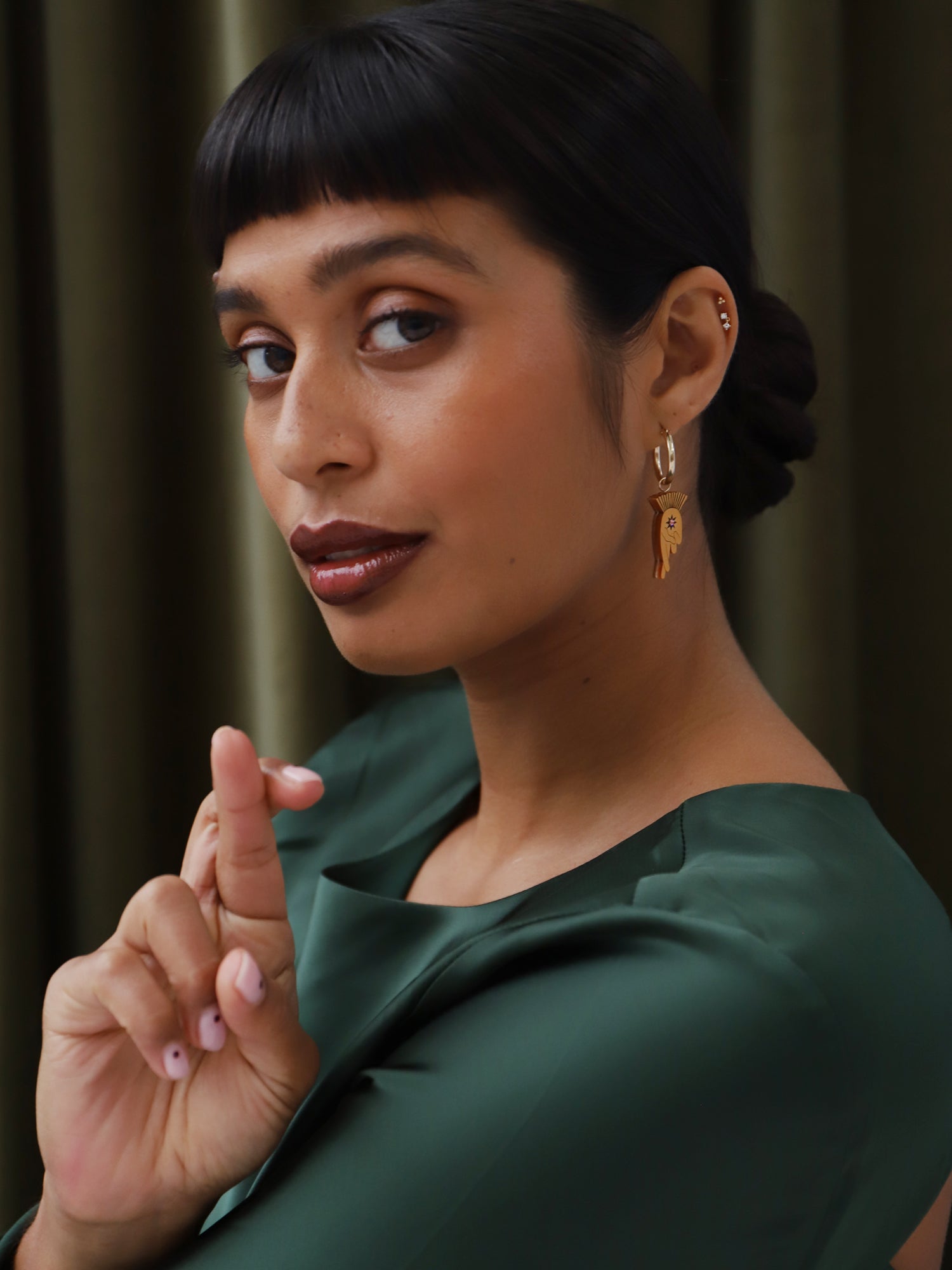 Fingers Crossed Hoops