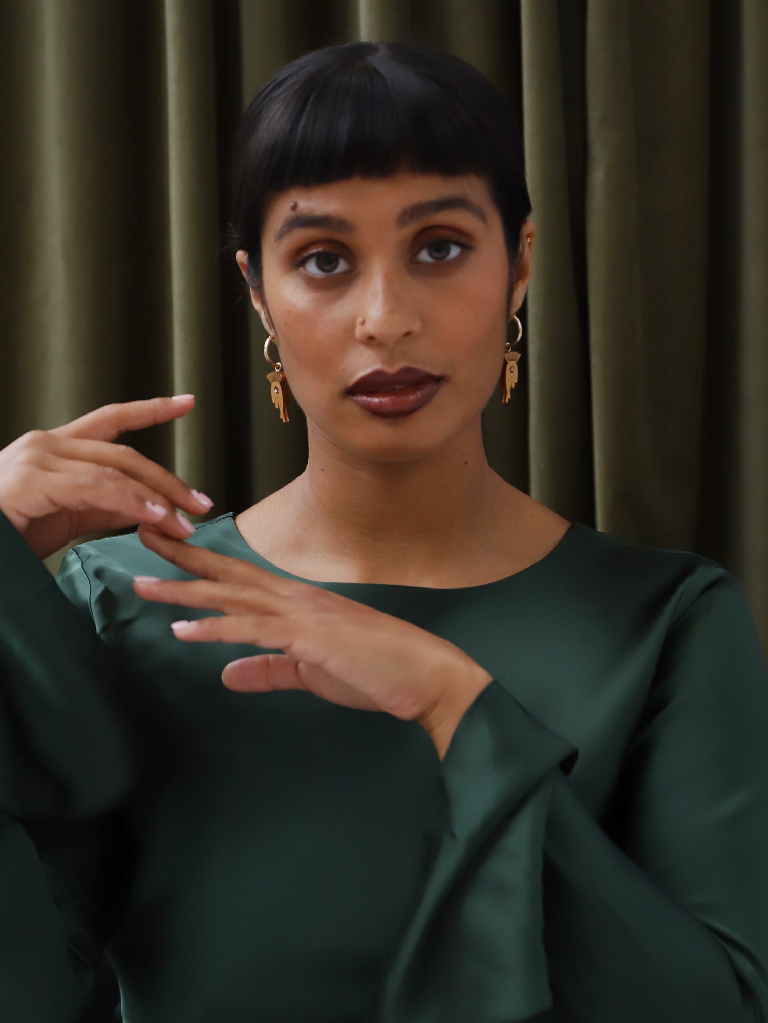 Fingers Crossed Hoops