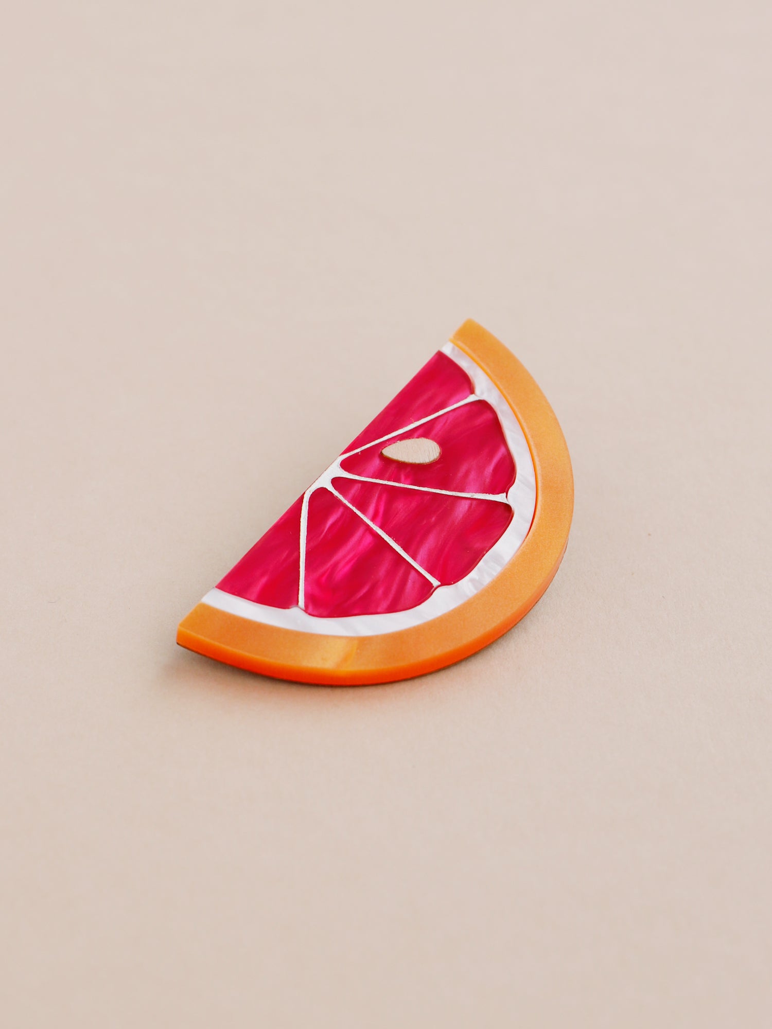 Grapefruit Slice Hair Clip