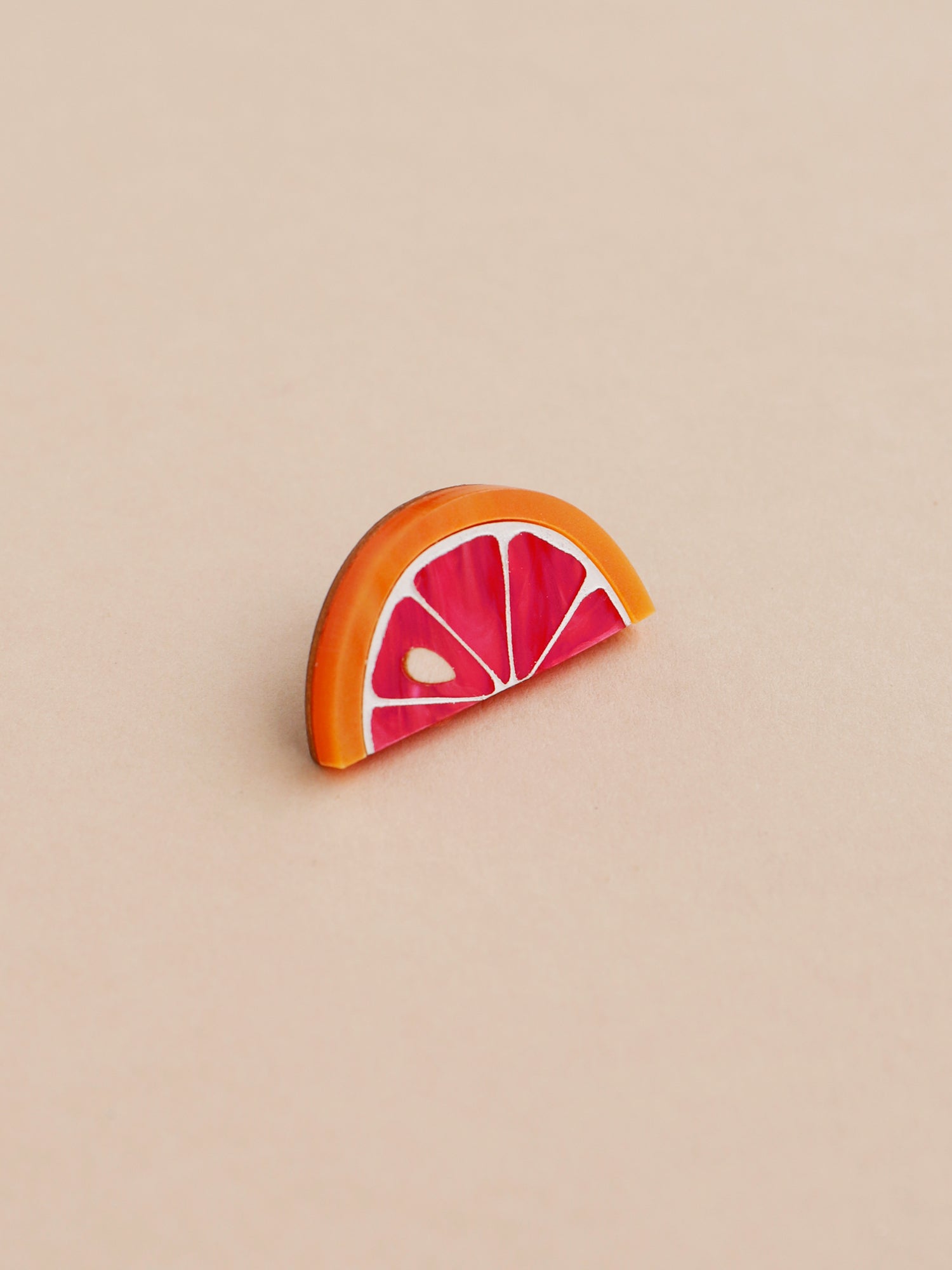 Grapefruit Slice Pin