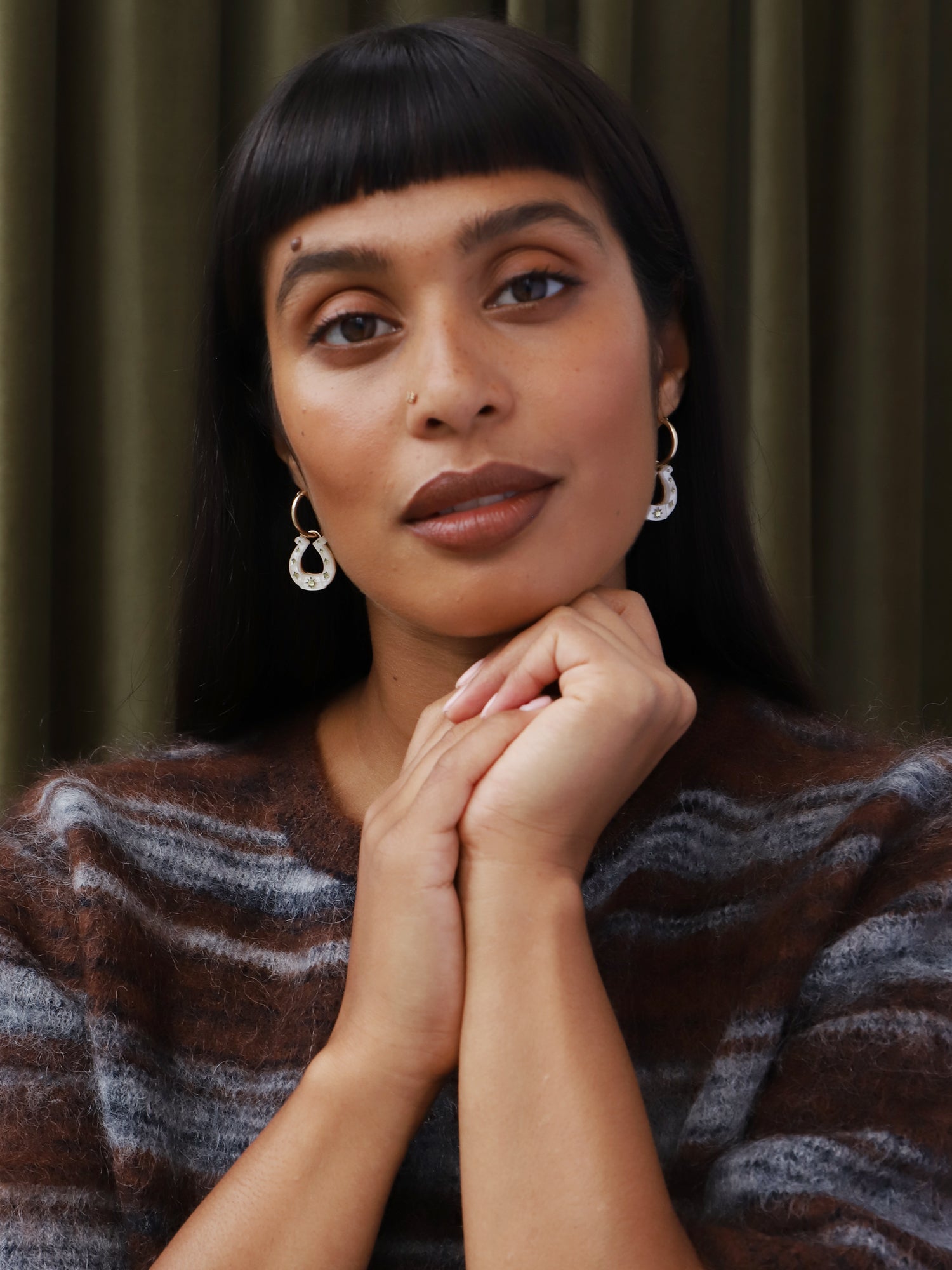 Horseshoe Hoops in Cream