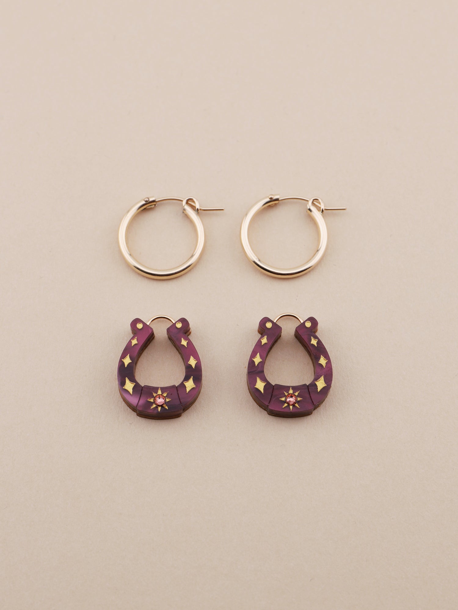 Horseshoe Hoops in Cherry