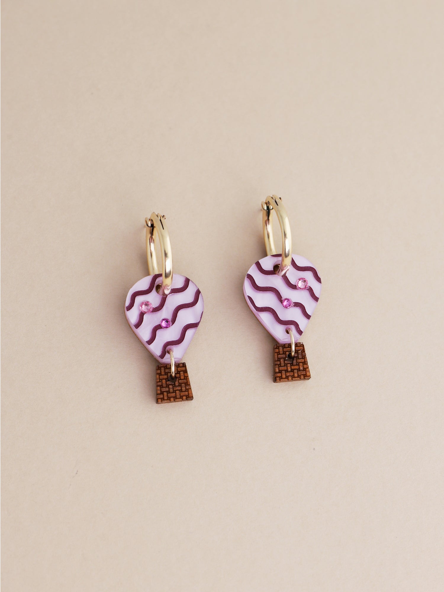 Hot Air Balloon Hoops in Violet