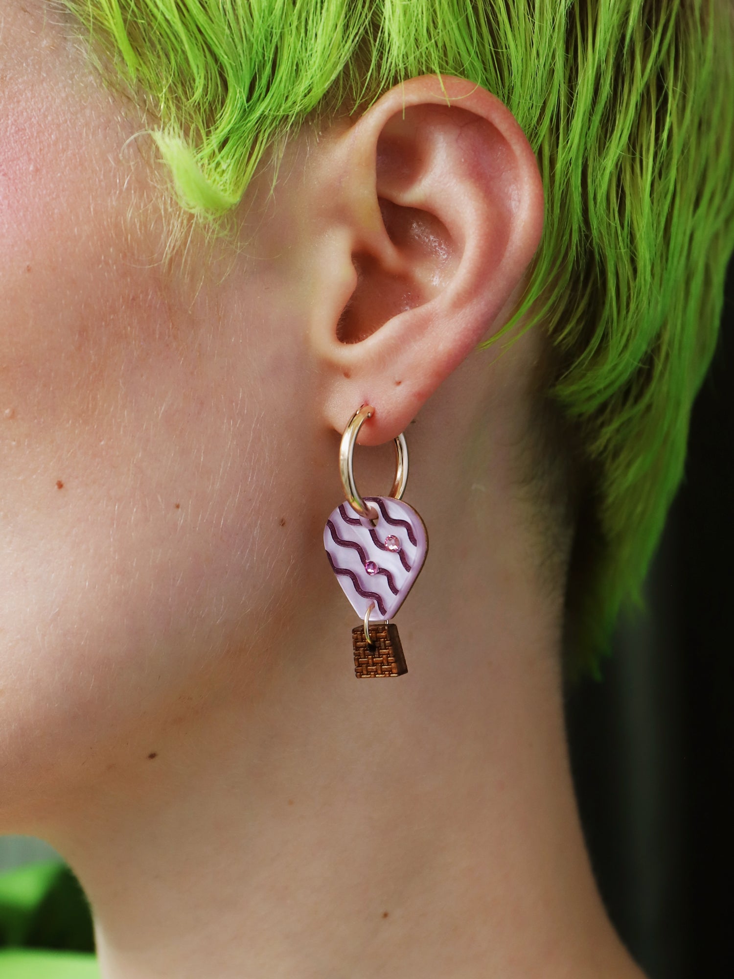 Hot Air Balloon Hoops in Violet