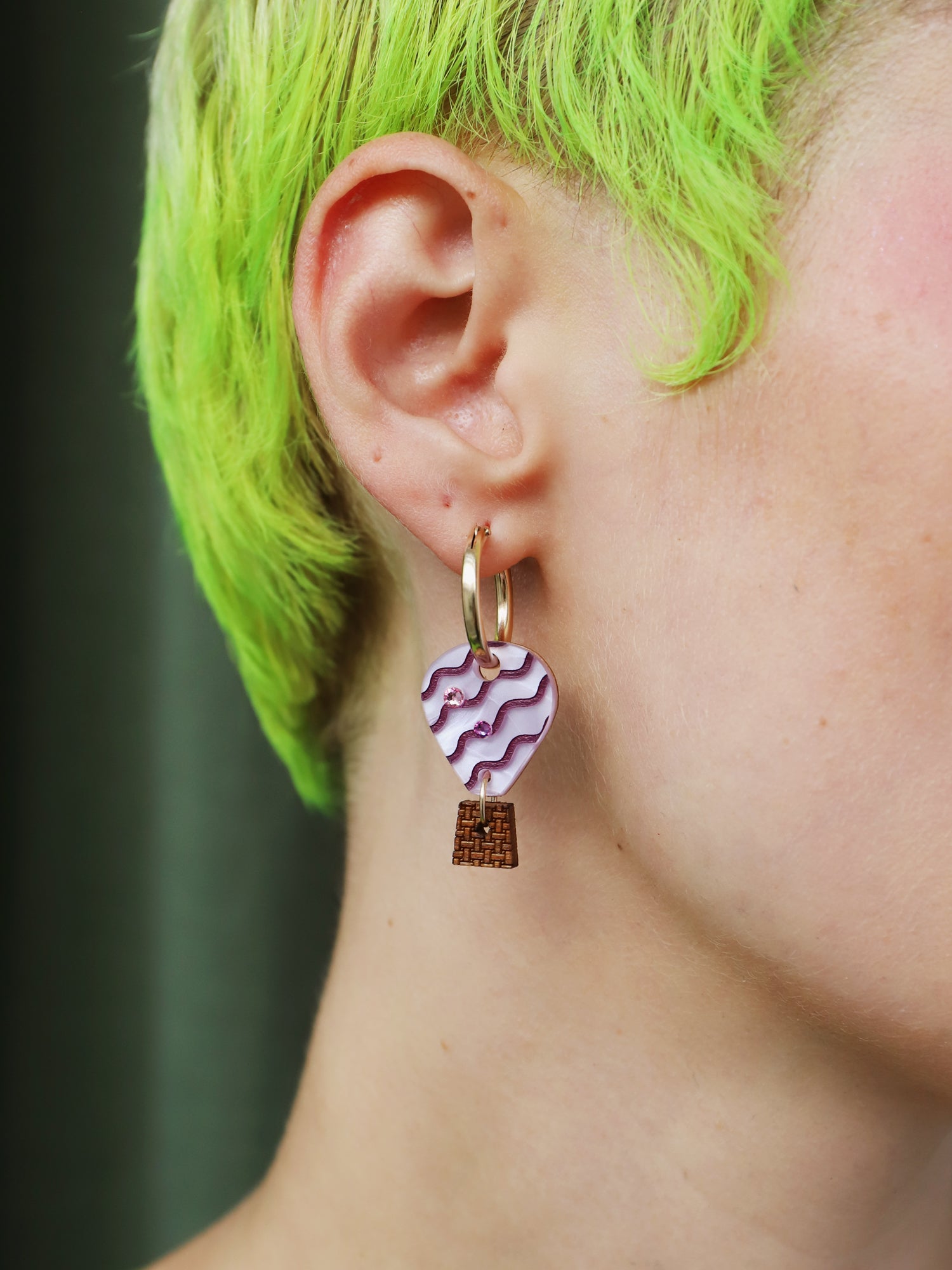 Hot Air Balloon Hoops in Violet