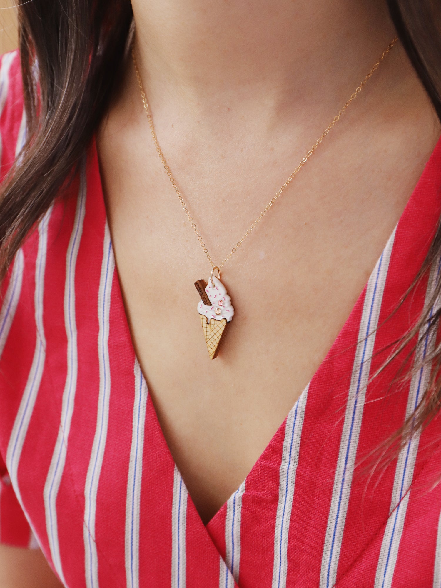 Ice Cream Cone Necklace
