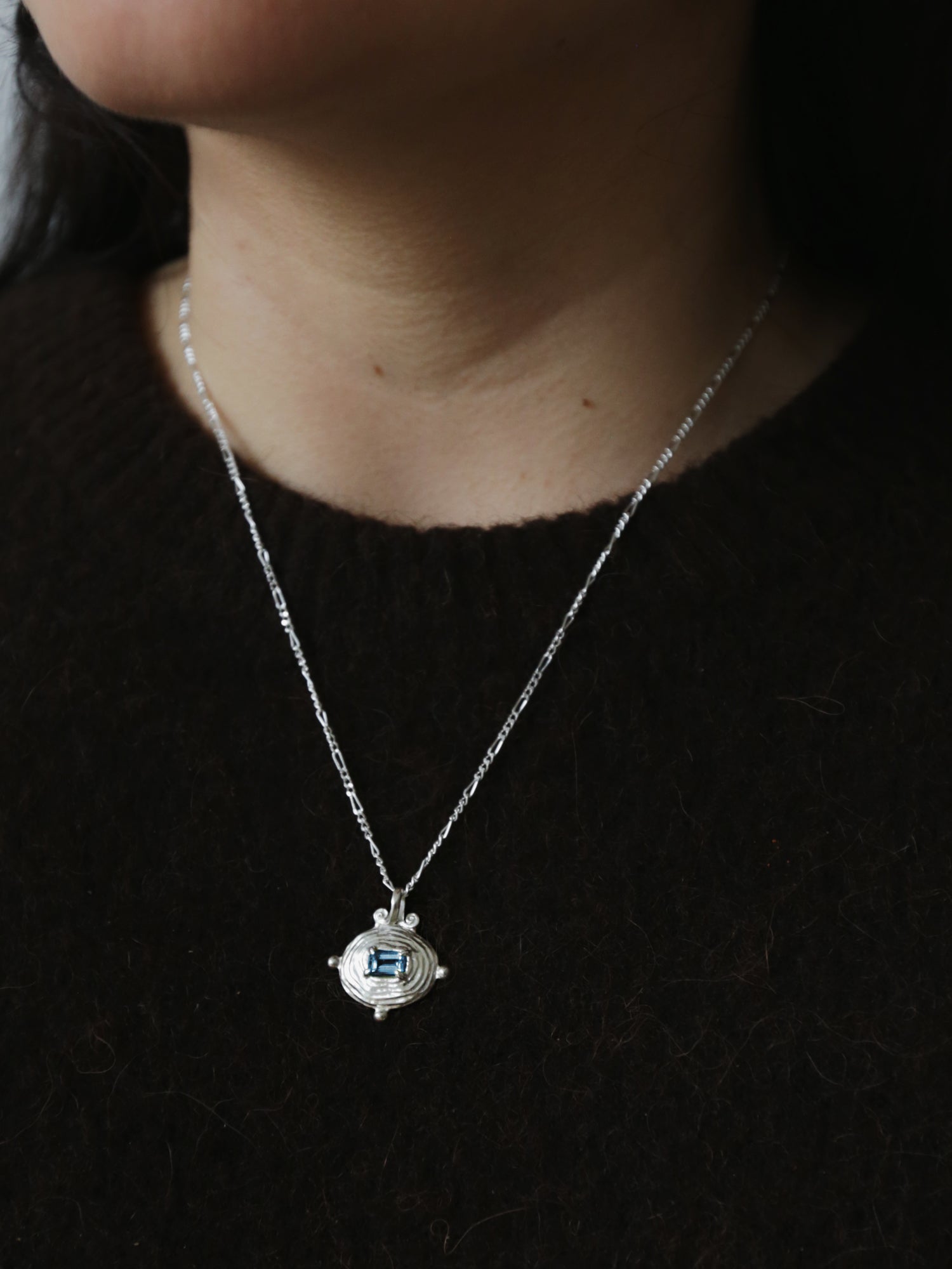 Lagoon Necklace with Topaz - Silver