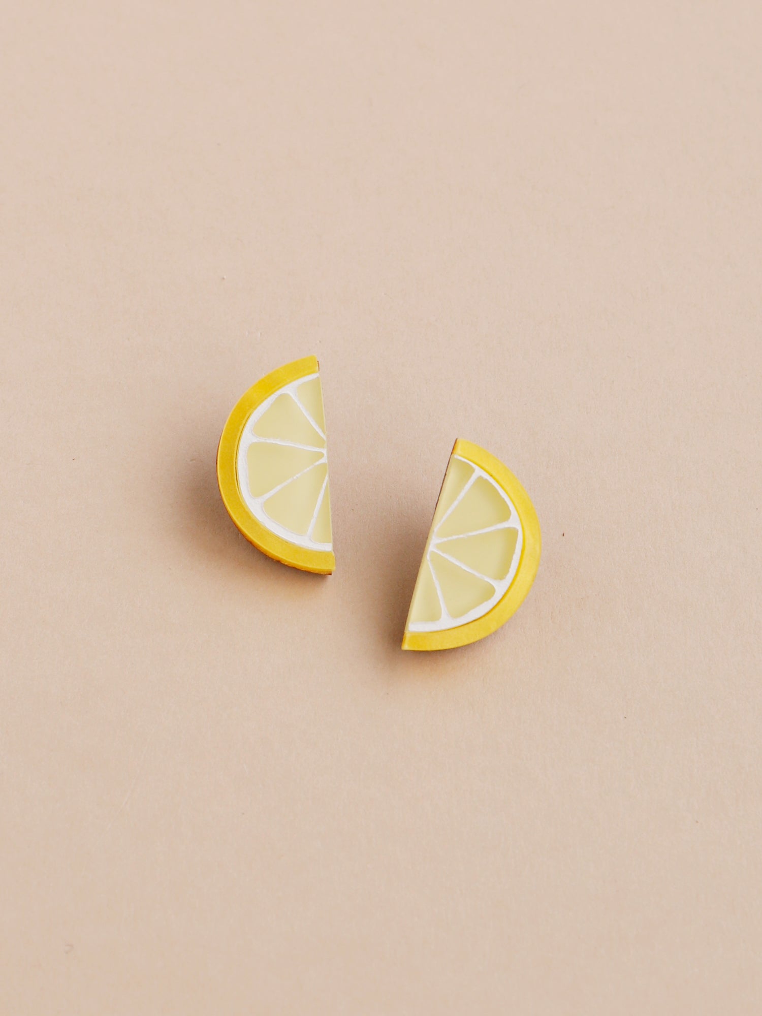Lemon Slice Studs - Clip On