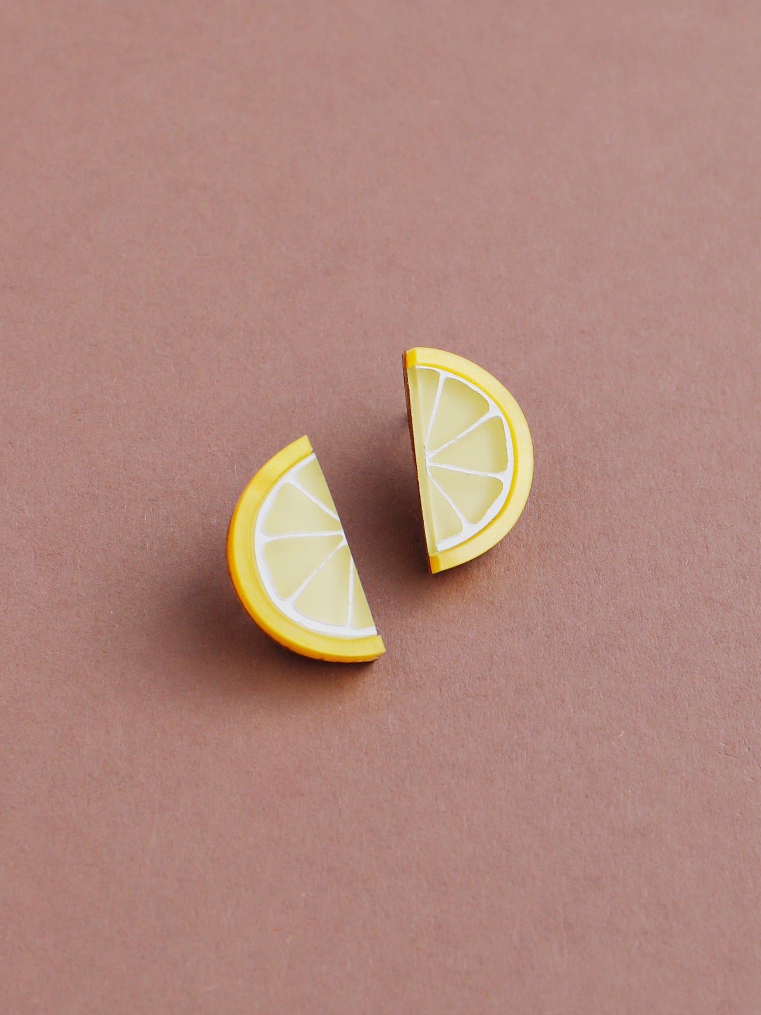 Lemon Slice Studs - Clip On