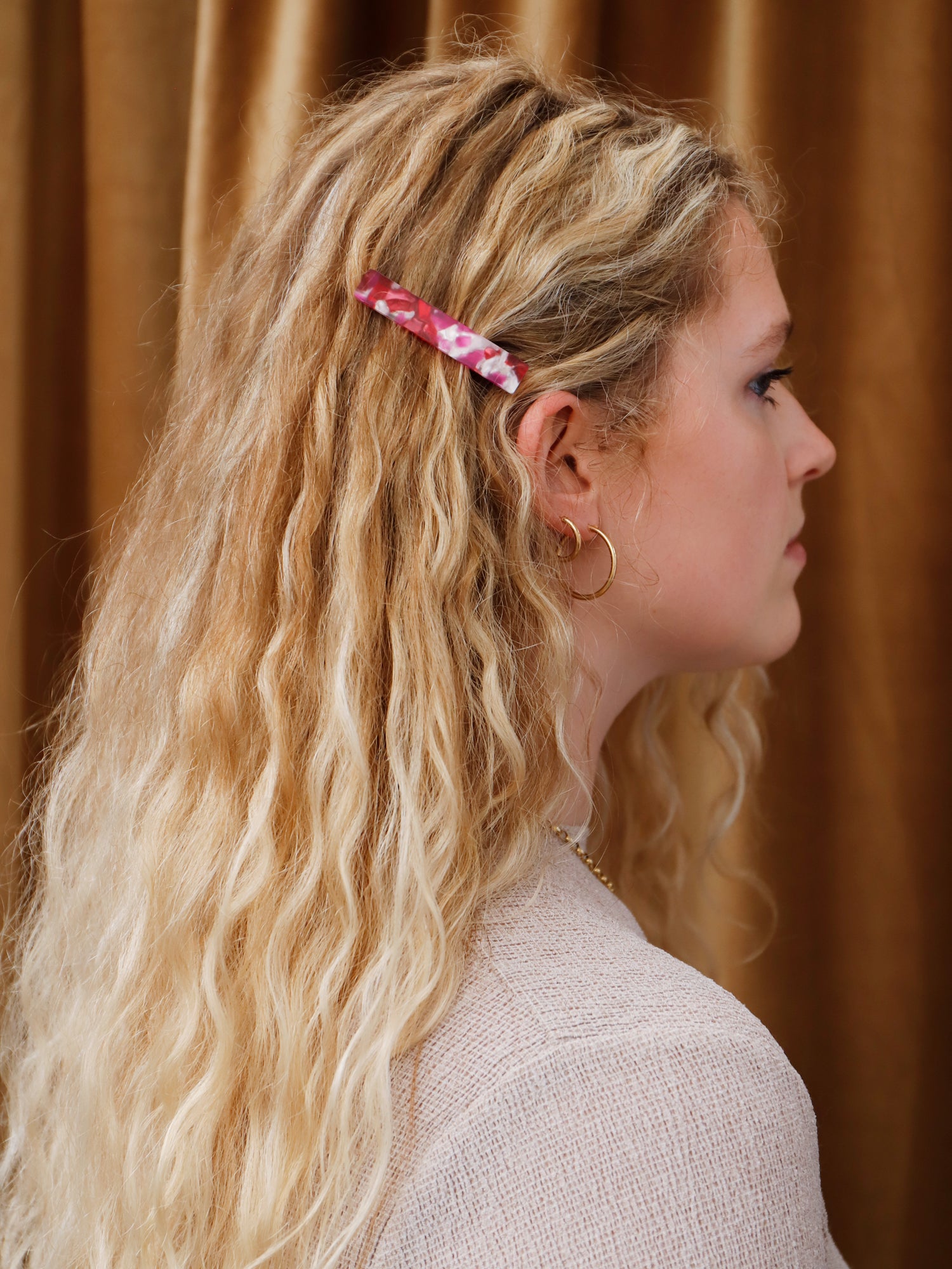 Lucie Hair Clip in Raspberry Crush