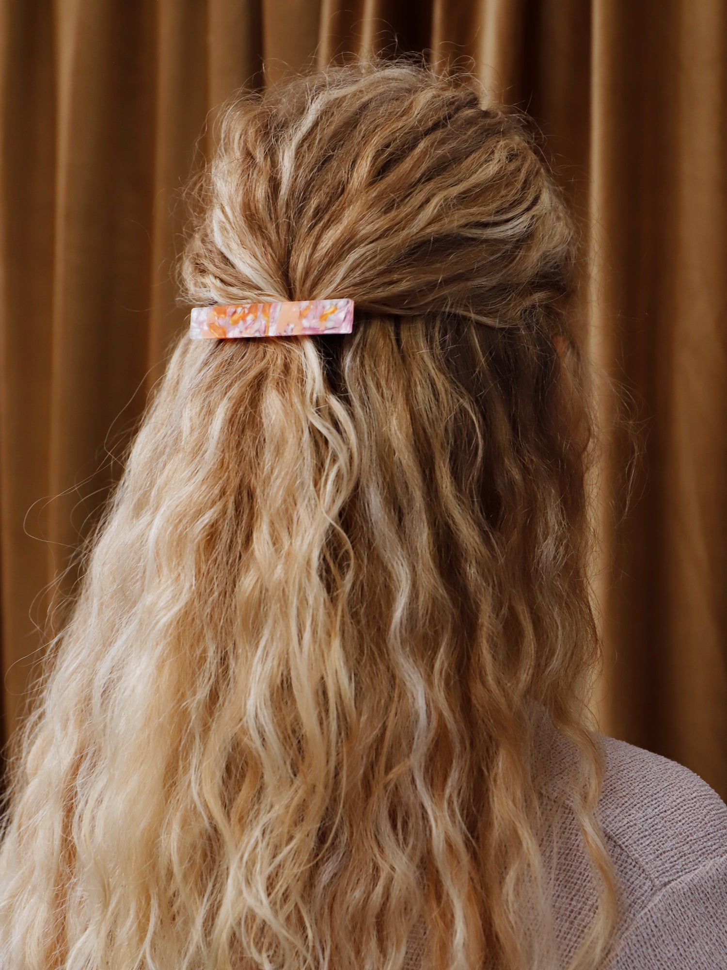 Lucinda Hair Clip in Peach Sorbet