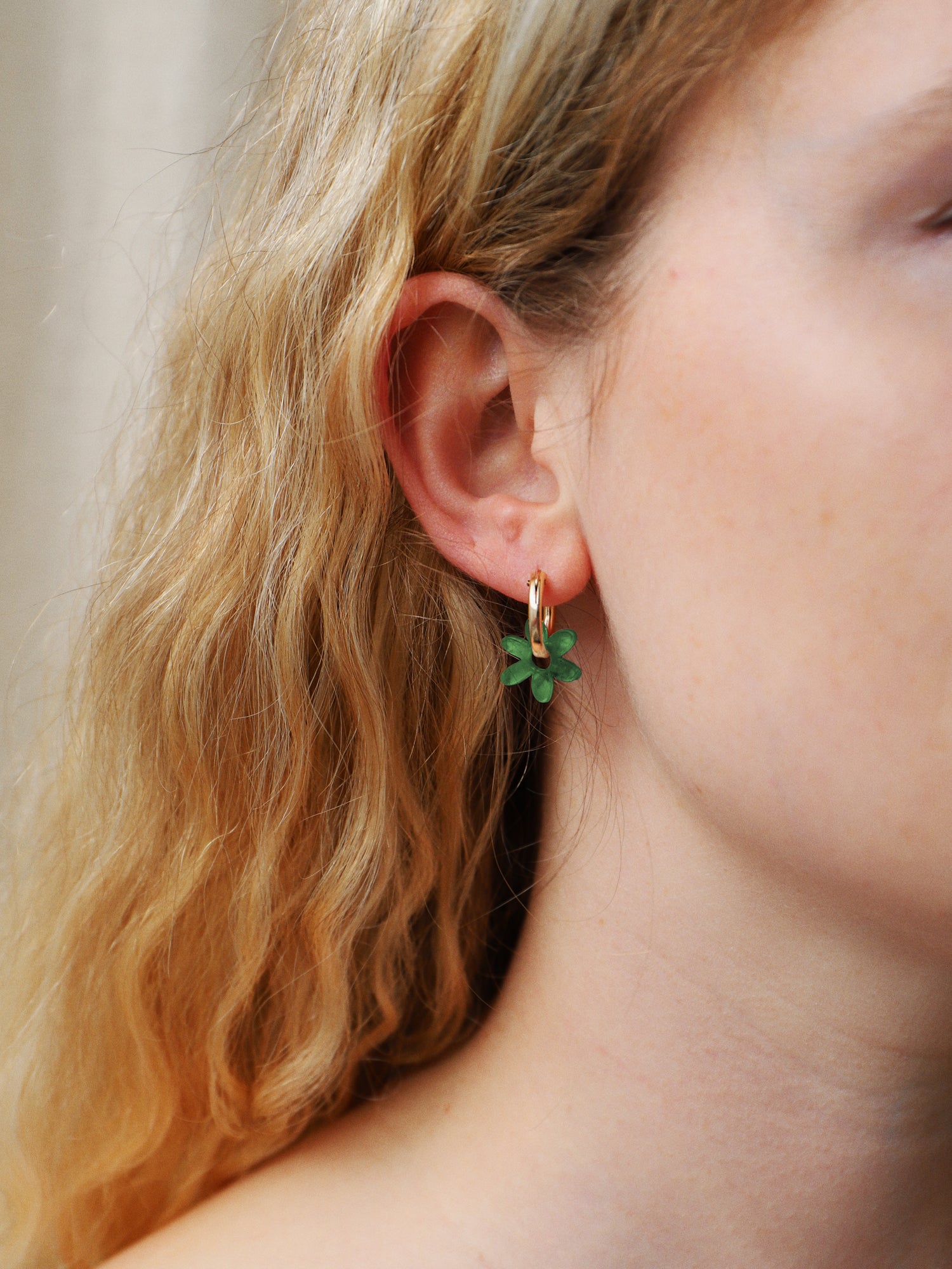 Mini Caia Hoops in Forest