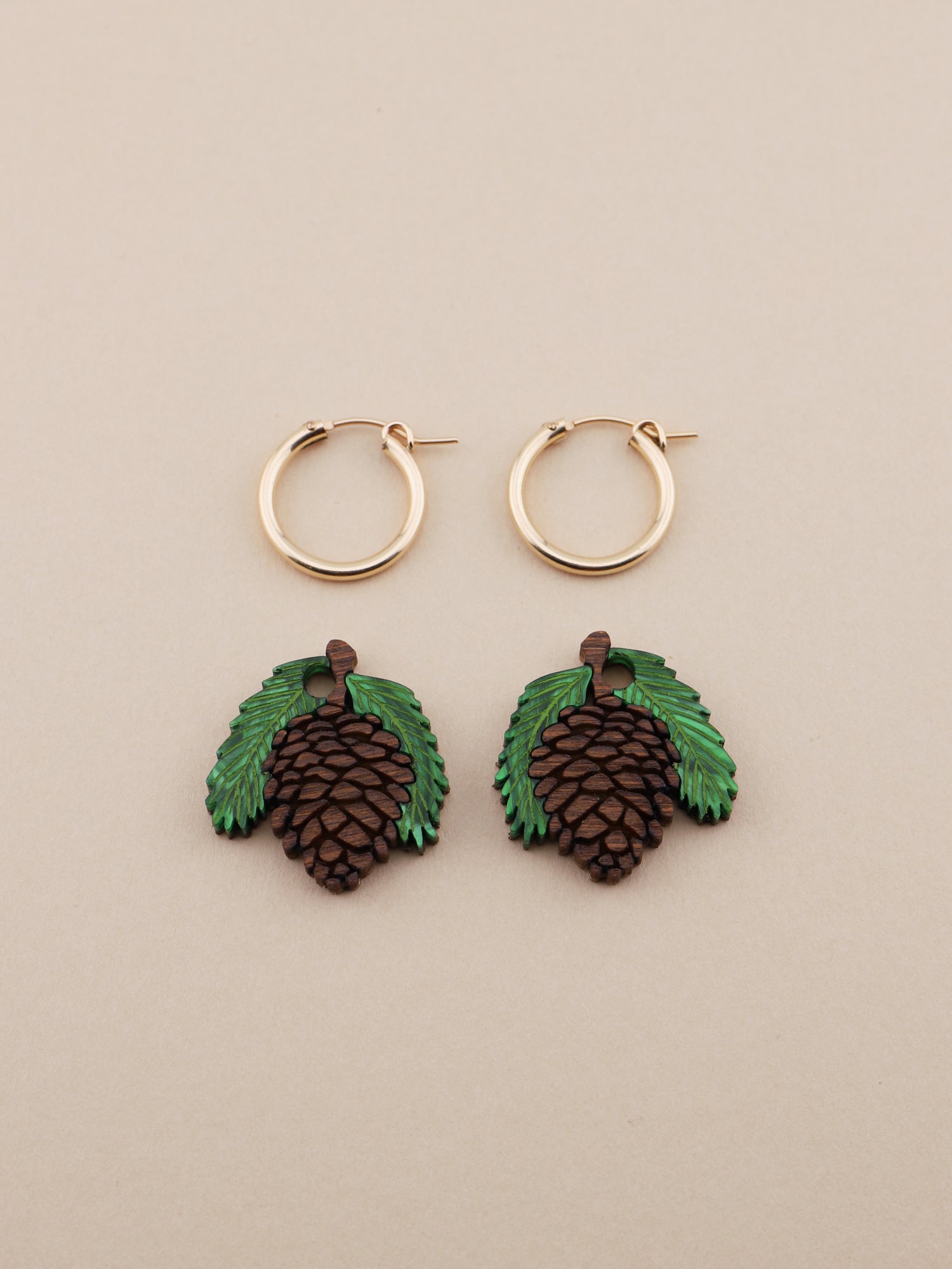 Pinecone Hoops