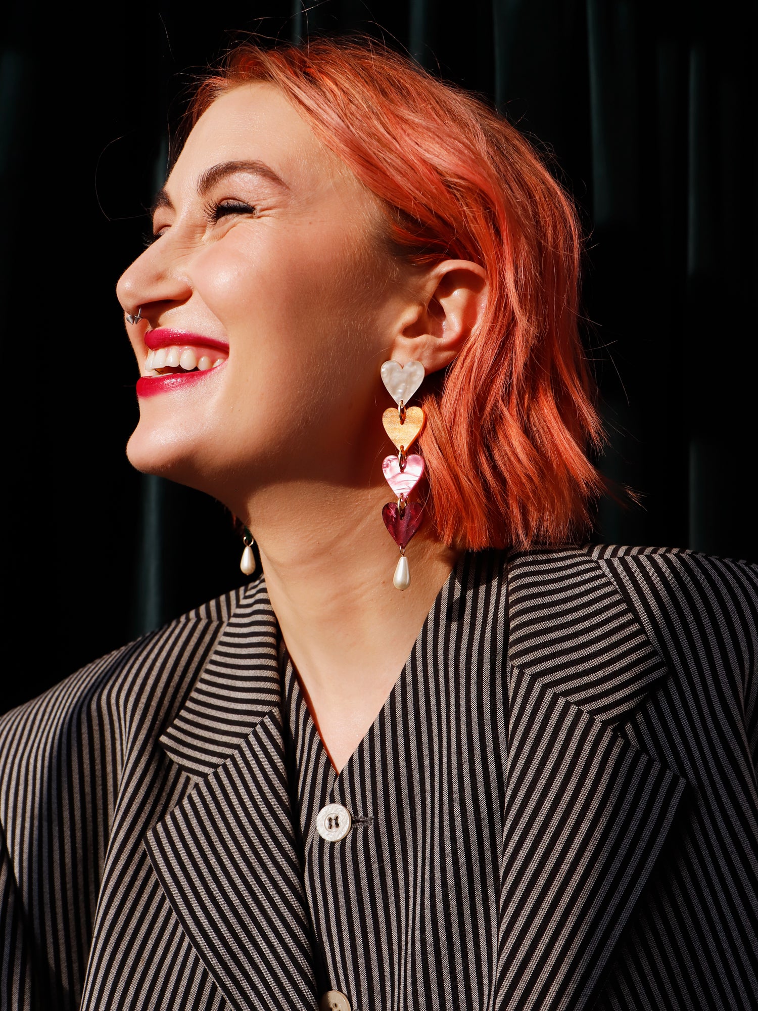 Quinn Statement Earrings in Rainbow