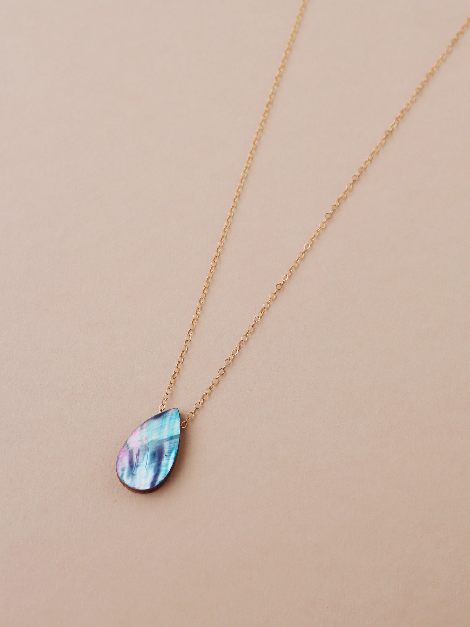 5. Raindrop Necklace in Sea Blue -No Chain/Pendant Only - Discontinued