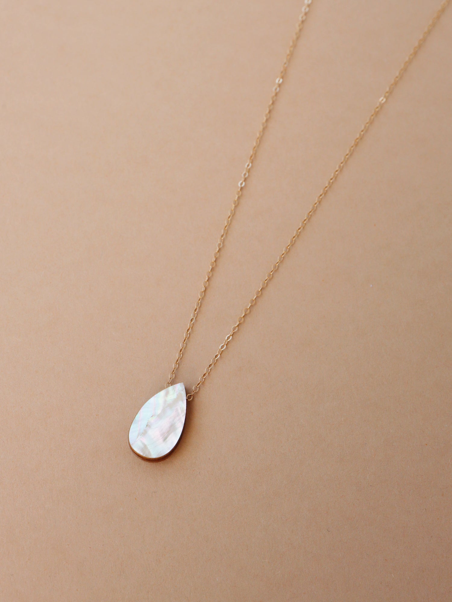 20. Raindrop Necklace in Cream - No Chain/Pendant Only - Discontinued
