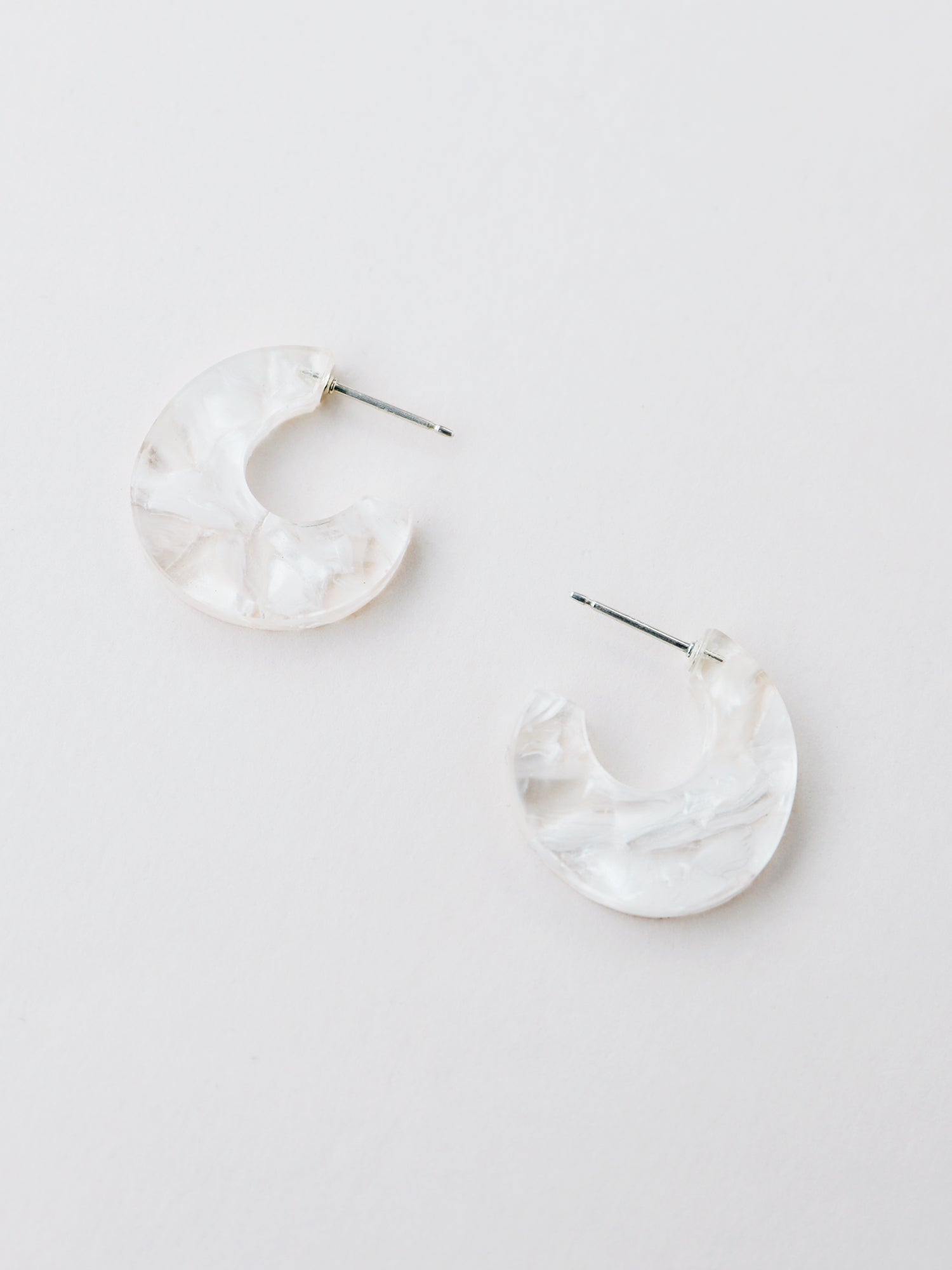 Cassia Hoops in Off-White
