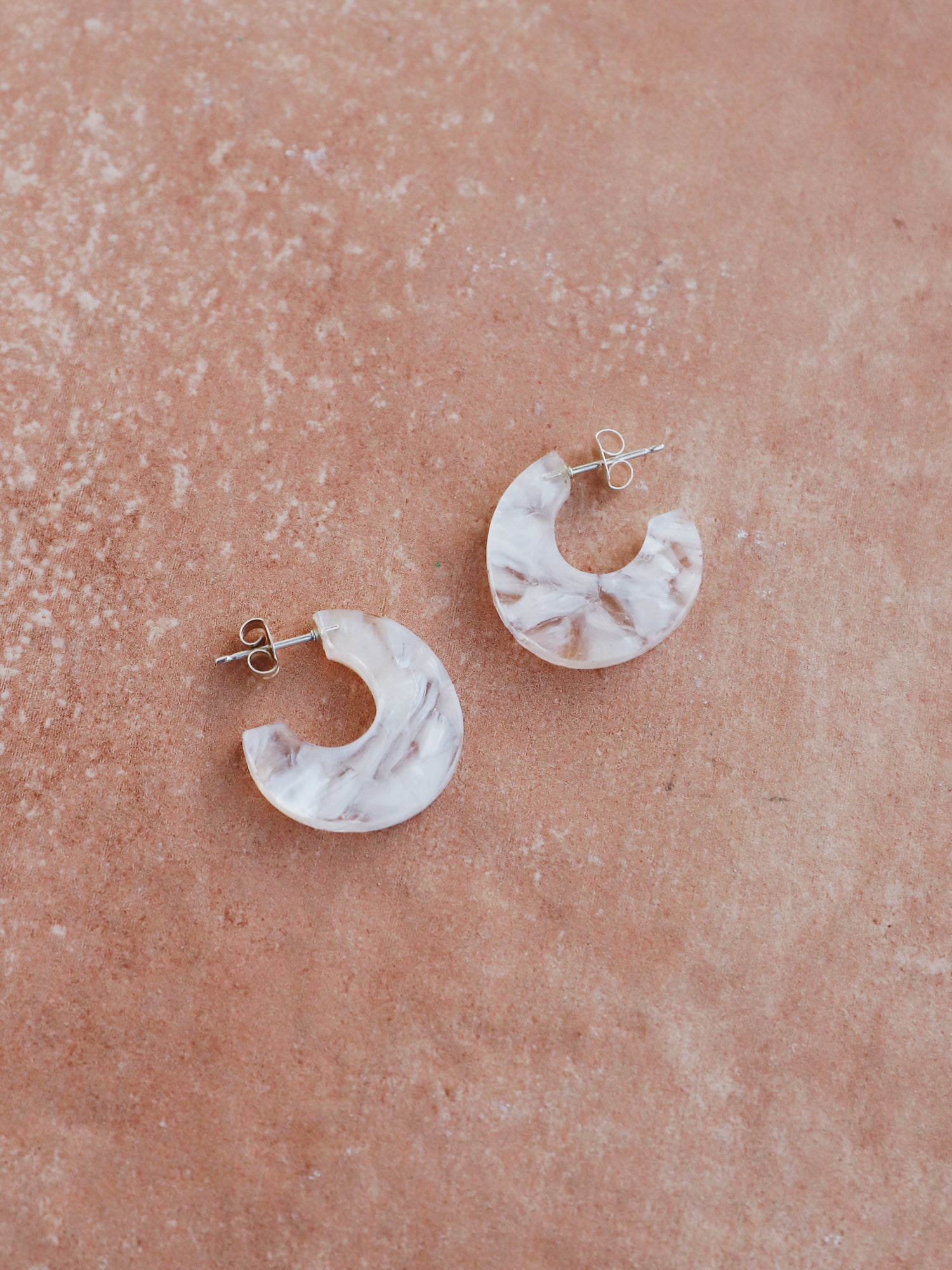 Cassia Hoops in Off-White