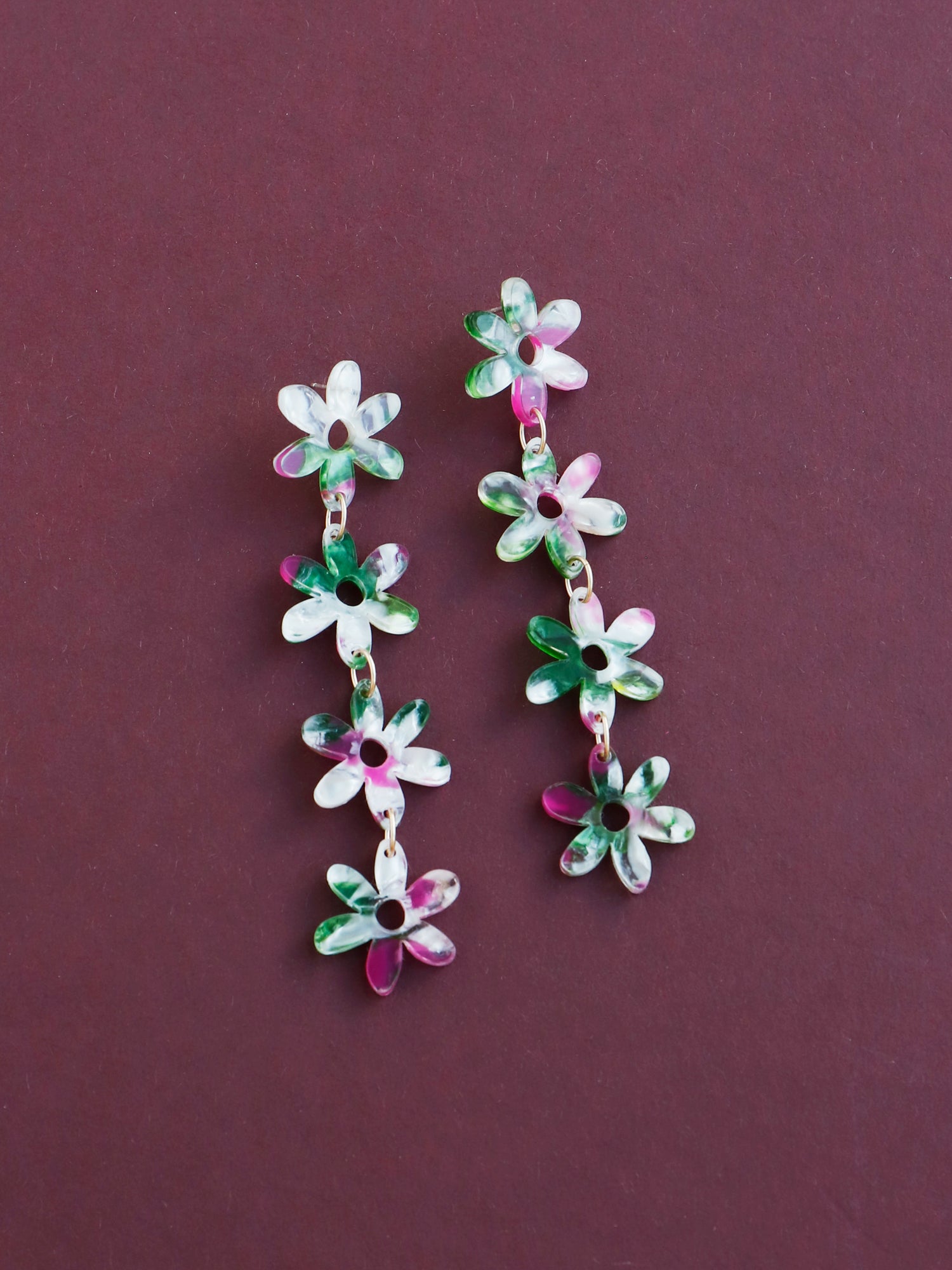 Connie Statement Earrings in Water Lily