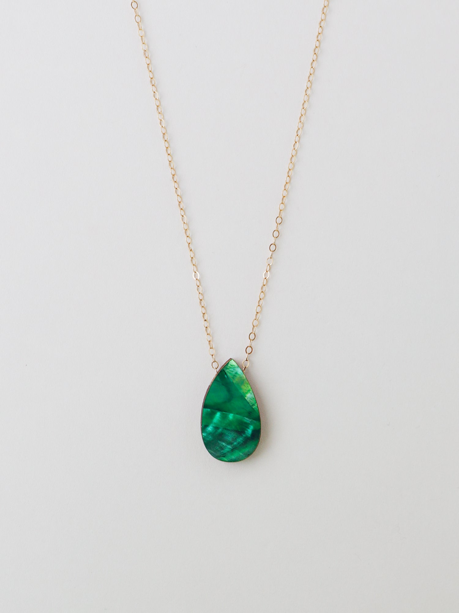 Raindrop Necklace in Emerald