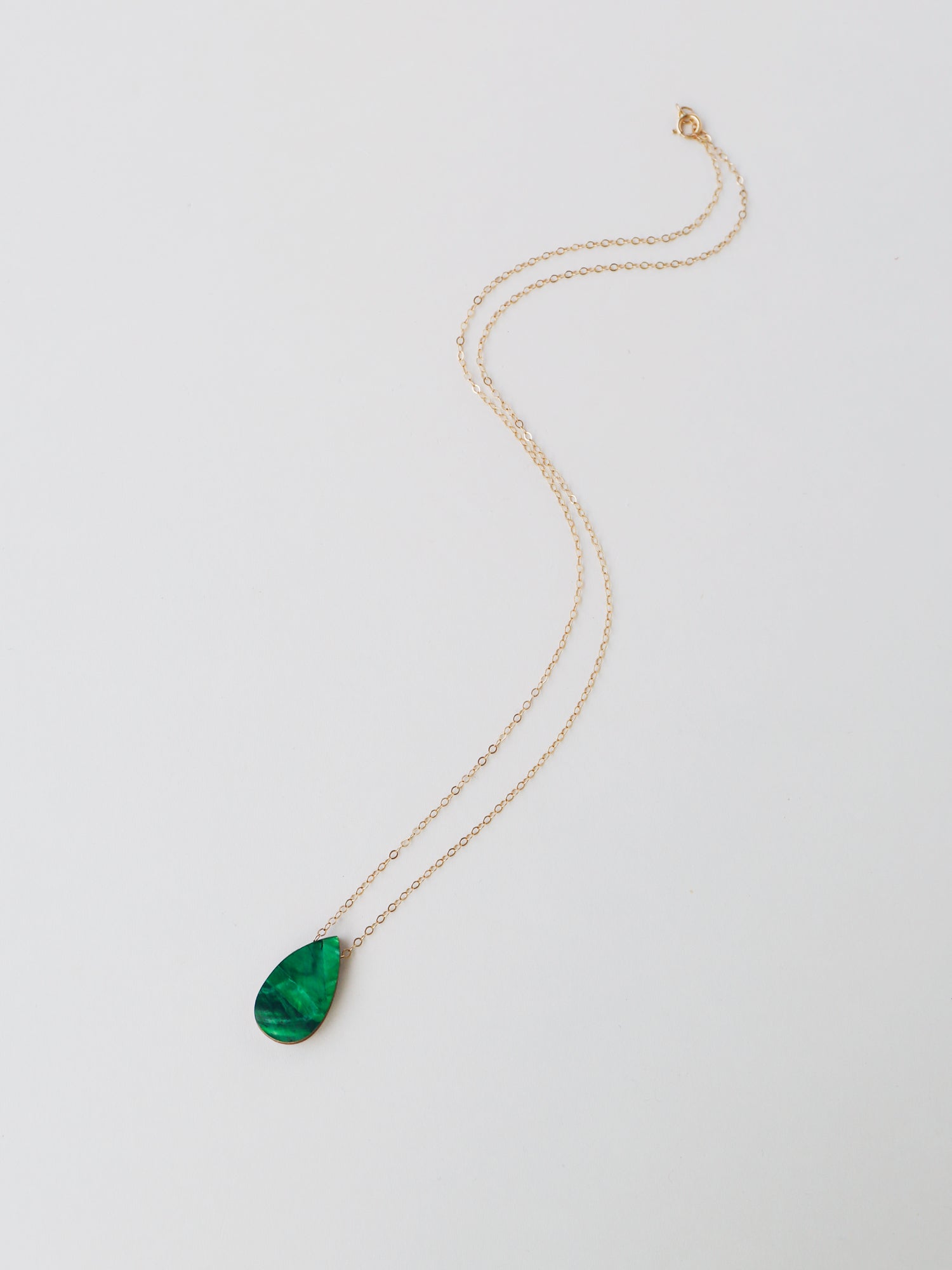 Raindrop Necklace in Emerald